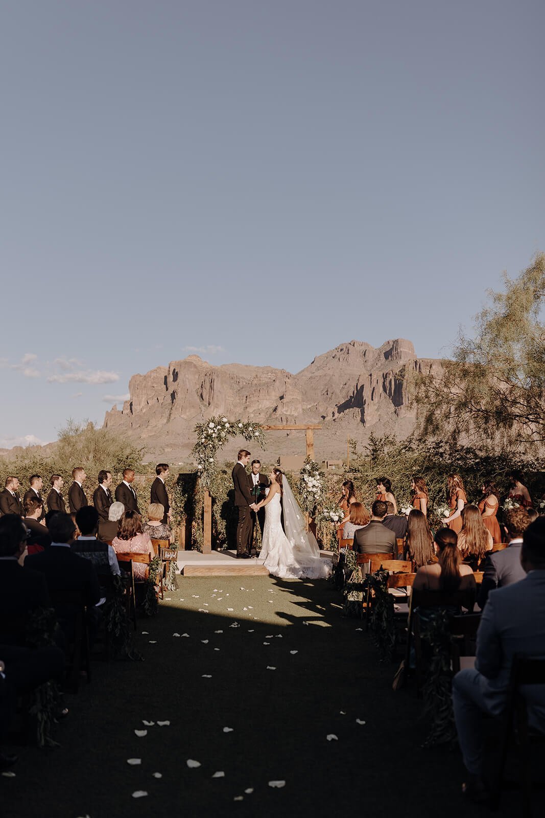 Arizona desert wedding ceremony at The Paseo