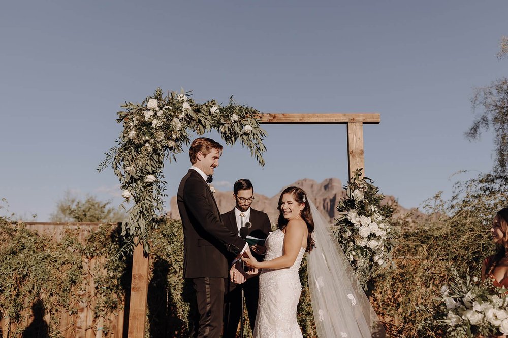 Arizona desert wedding ceremony at The Paseo