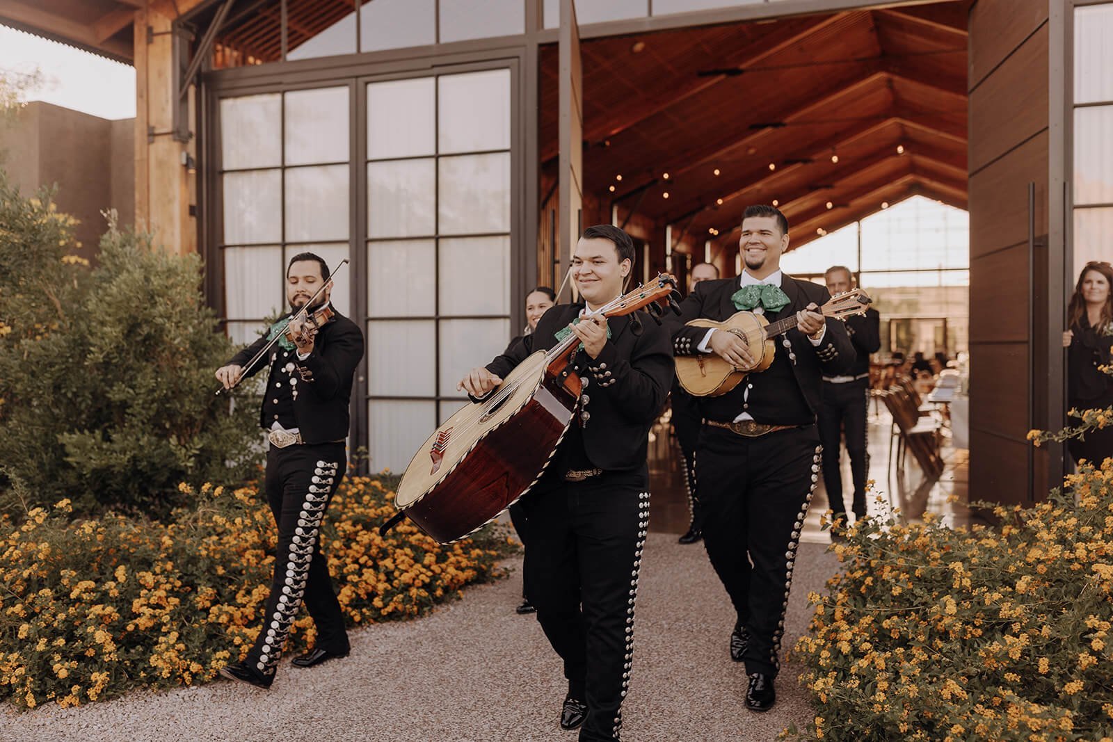 Mariachi band playing at The Paseo wedding venue