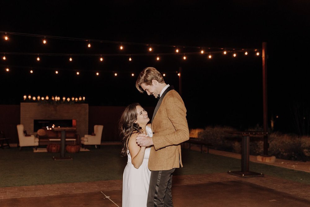 Bride and groom last dance at Arizona desert wedding