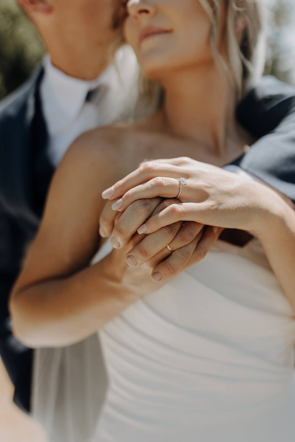 Bride and groom couple portraits at Mount Rainier wedding