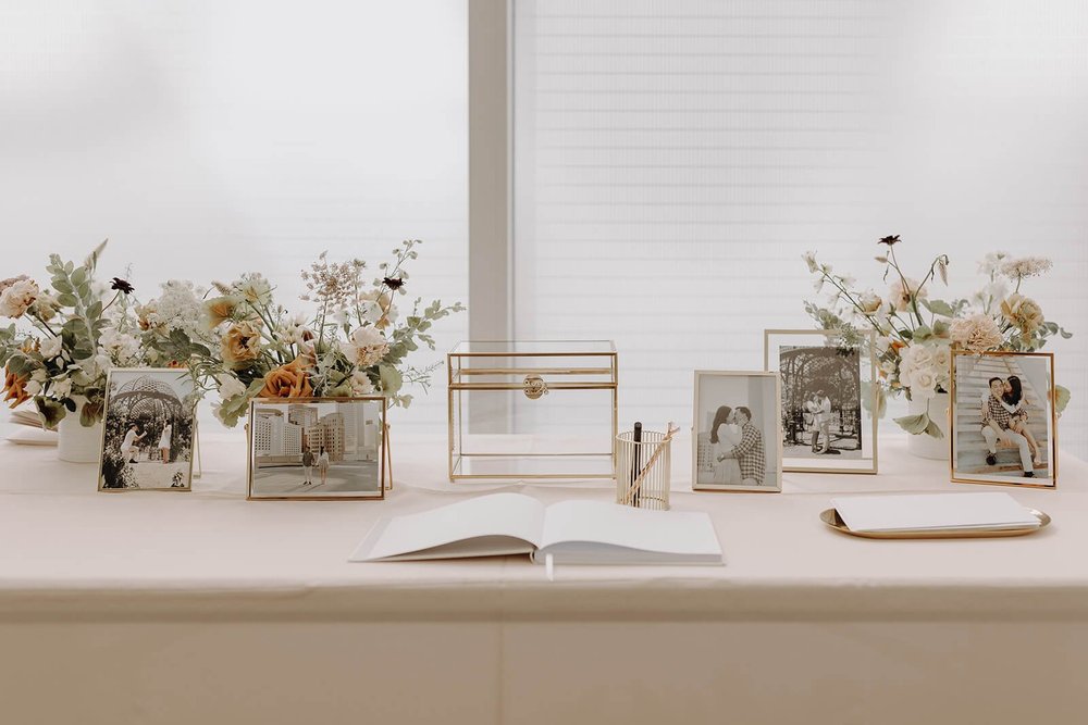 guest book table wedding details