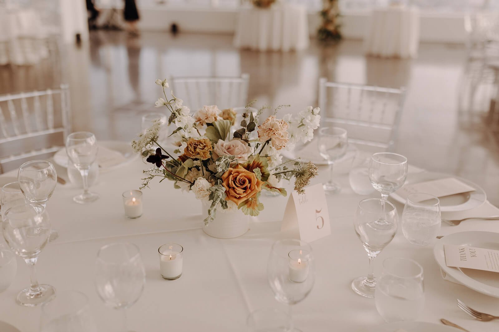 Wedding reception table decorations