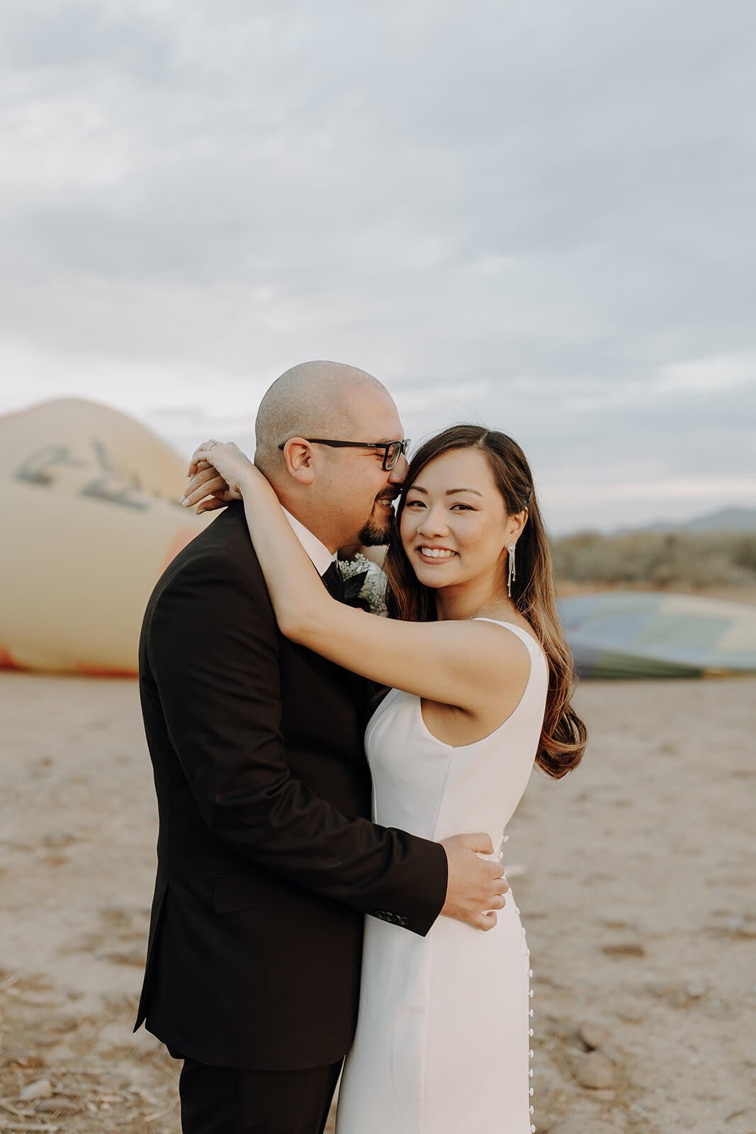 Bride and groom Arizona elopement portraits