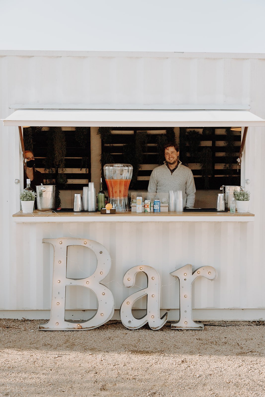Outdoor bar at the Ice Plant Bldg in Austin, Texas