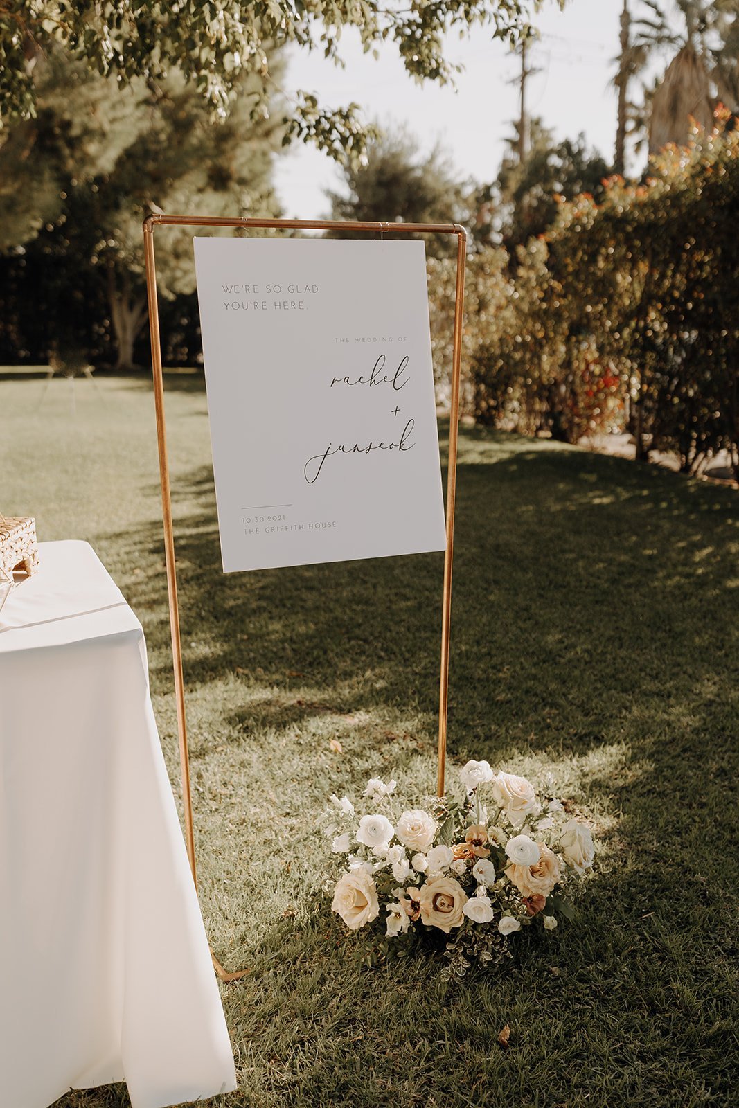 Wedding reception sign 