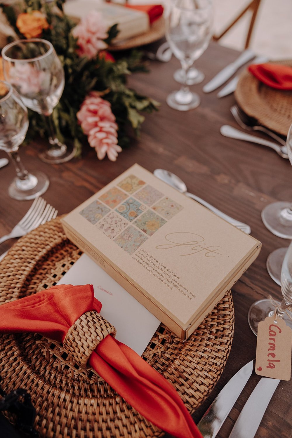 Destination wedding reception table decor at Dreams Royal Beach Punta Cana 