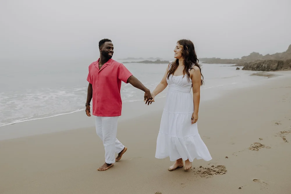 princess polly baby blue dress Our beach engagement photos in Puerto Vallarta, Mexico • Sunset beach  wedding photo ideas • Golden hour engagement photos • Tips for planning  your engagement photos on vacation • Romantic beach walk main image 1