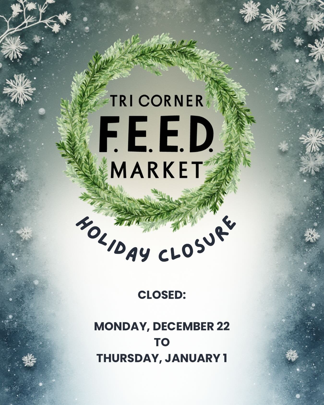 ✨We&rsquo;re taking a little holiday break to rest, recharge and spend time with loved ones 🤍 We&rsquo;ll be closed from 12/22-1/1 and reopening on Friday, January 2 with fresh goods and smiling faces✨