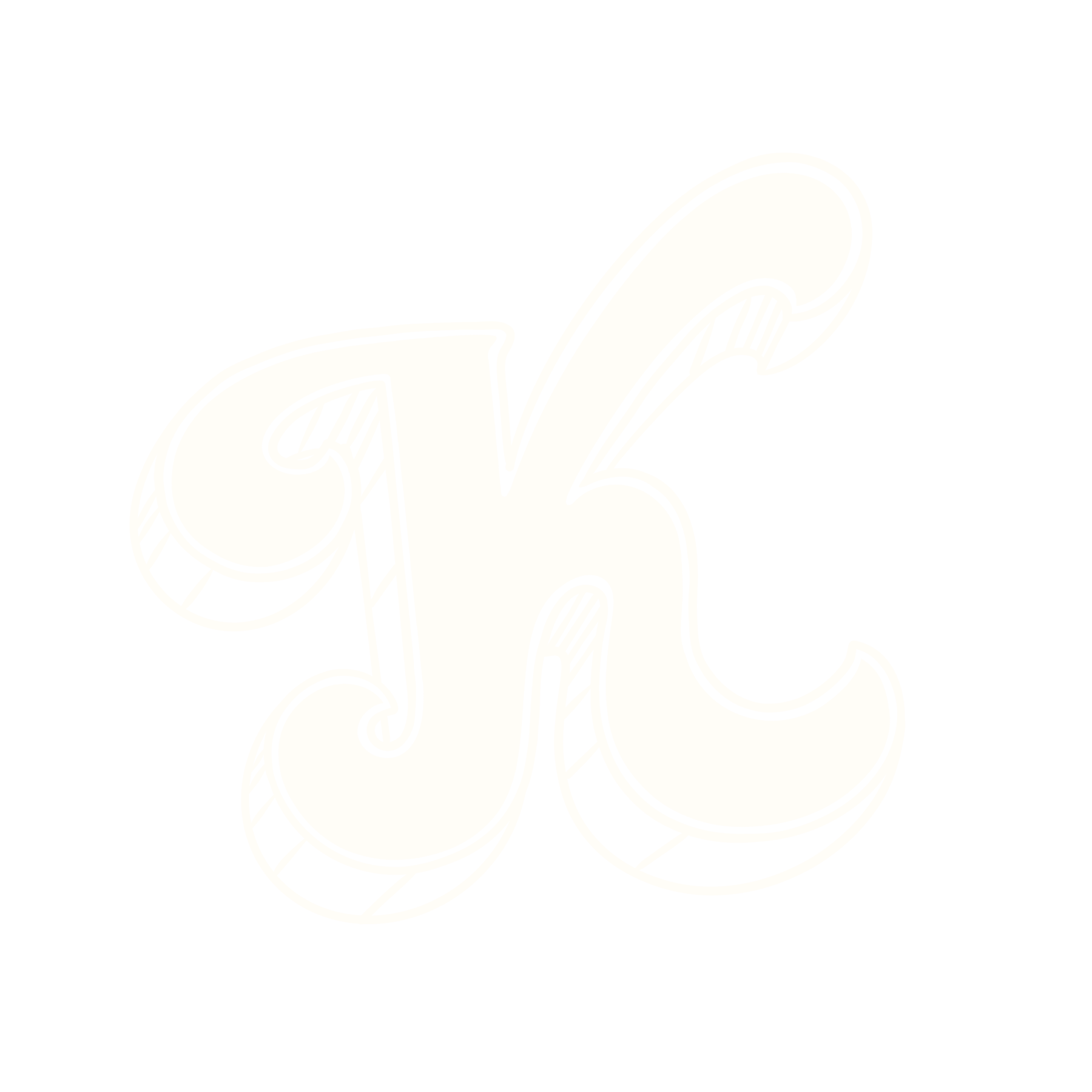 Stylized 3D letter J in black and white on black background.