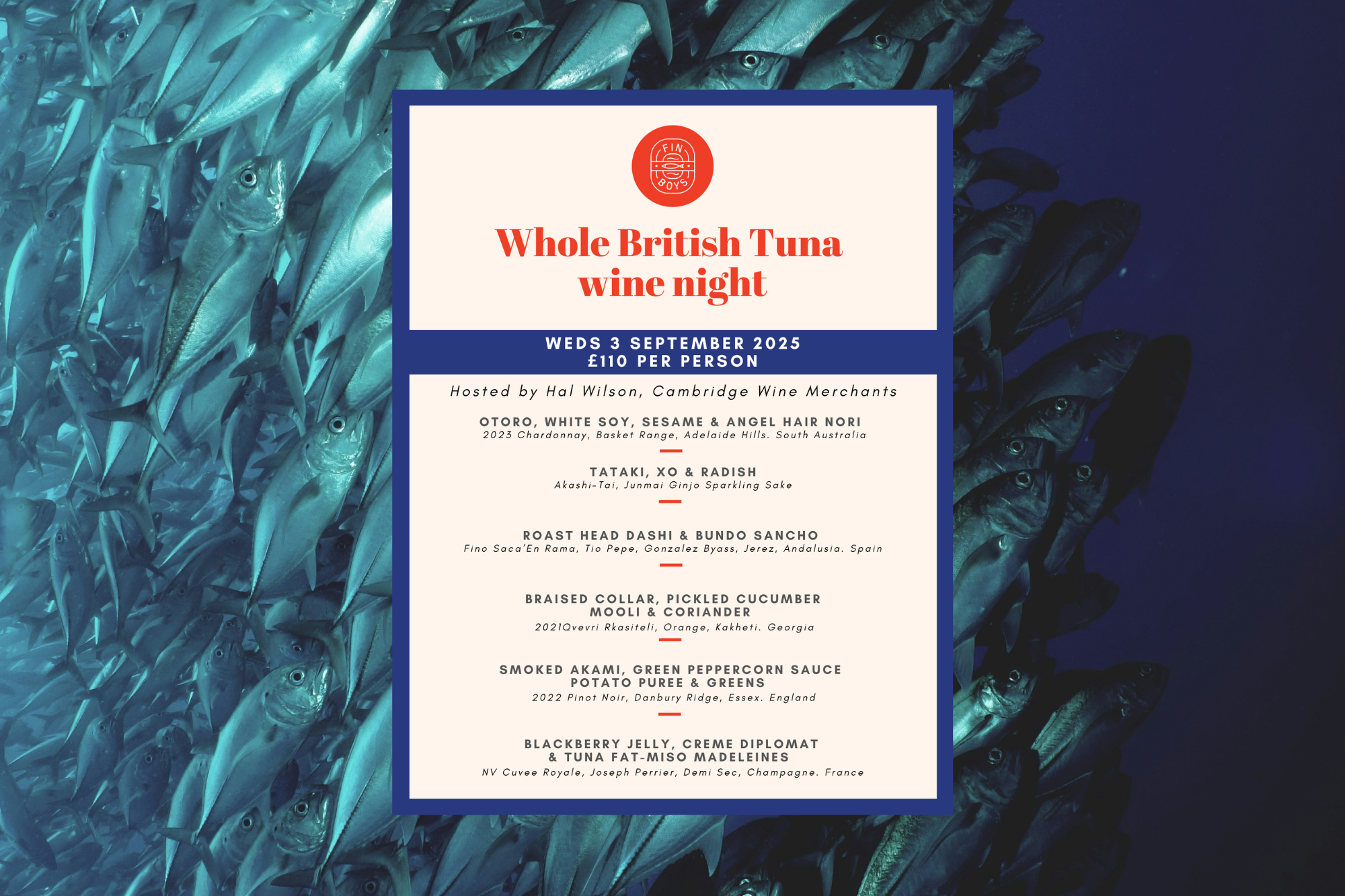 whole british tuna: wine night