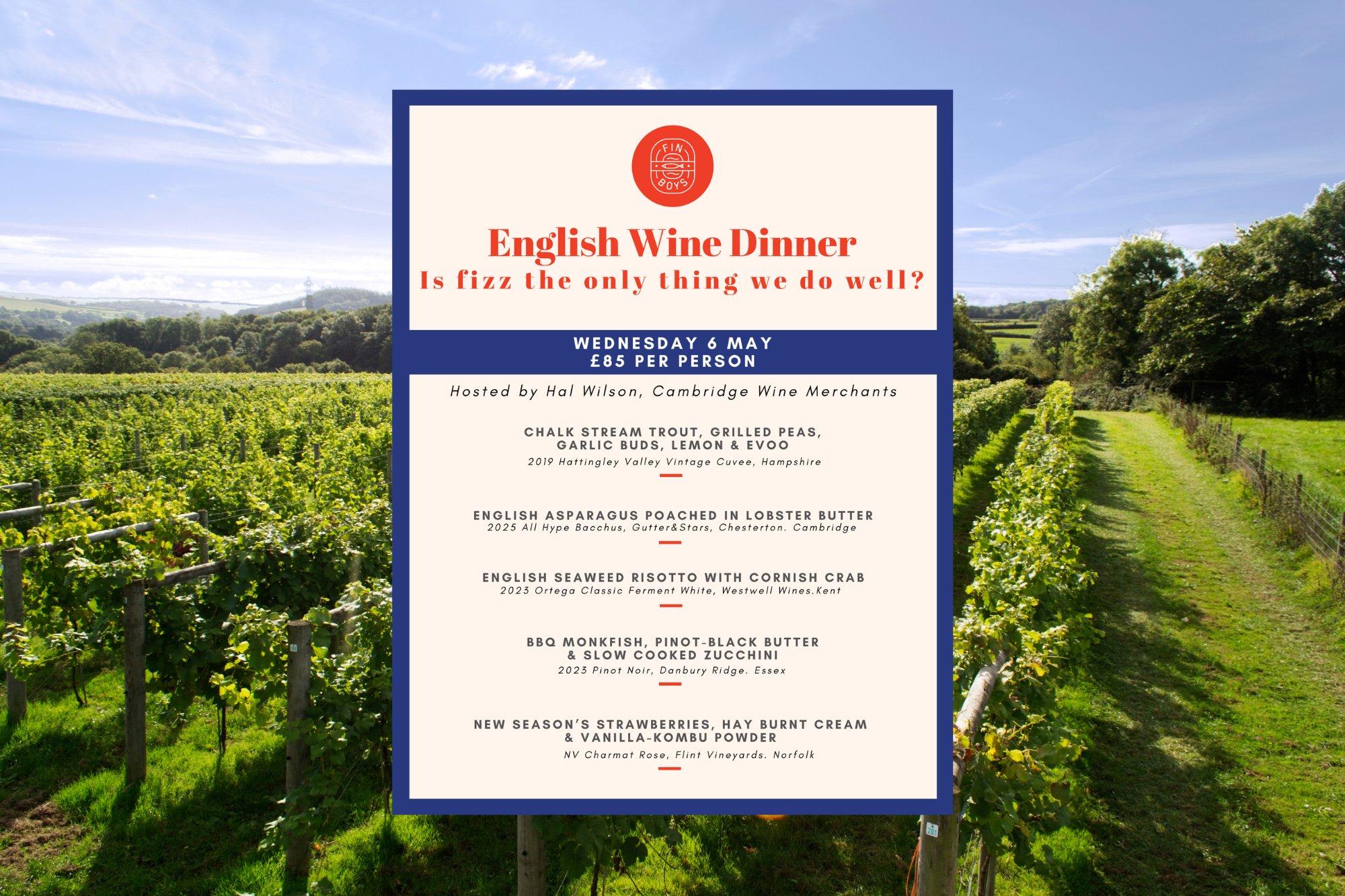 english wine dinner