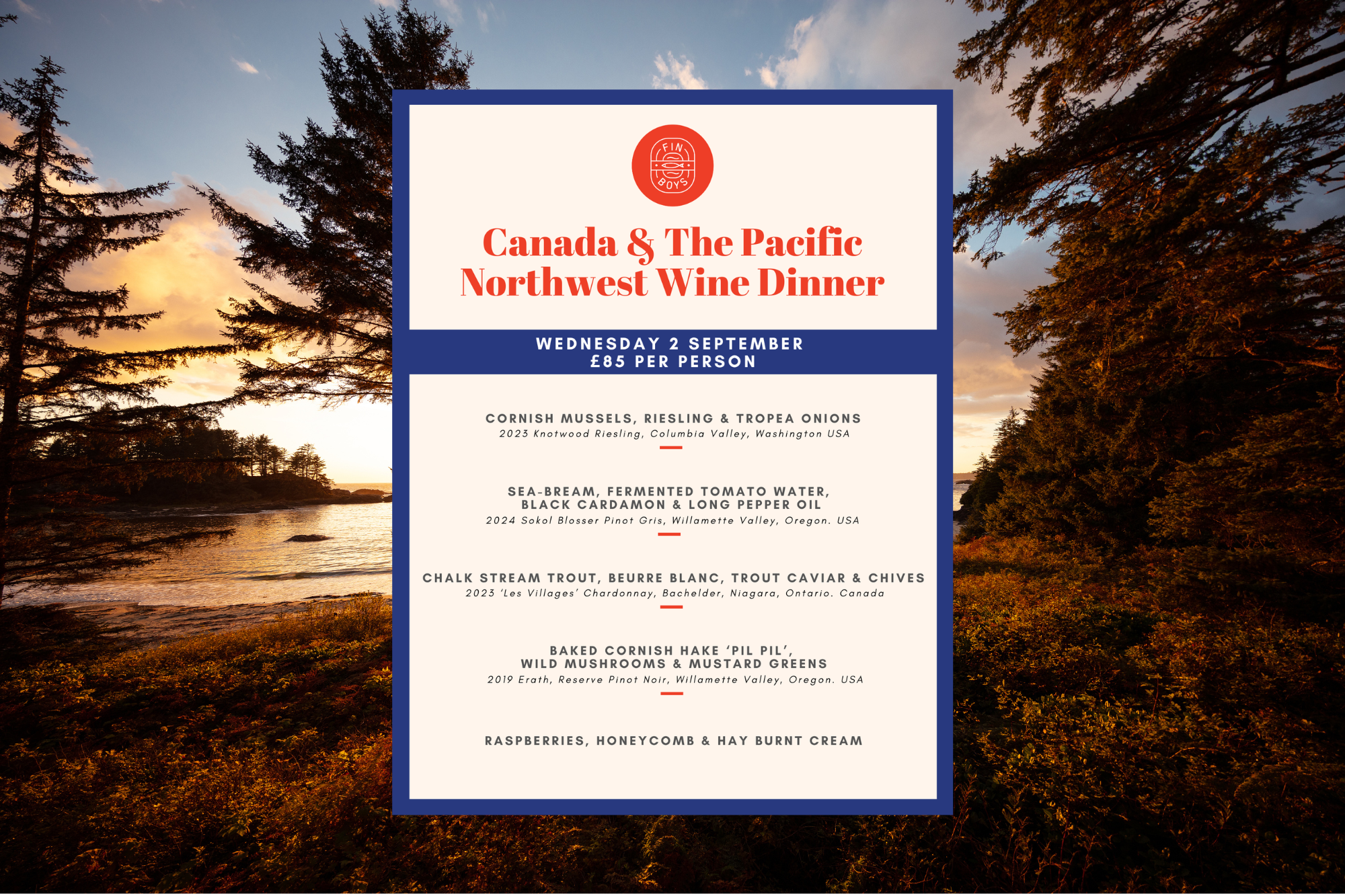 Canada &amp; The Pacific Northwest wine dinner