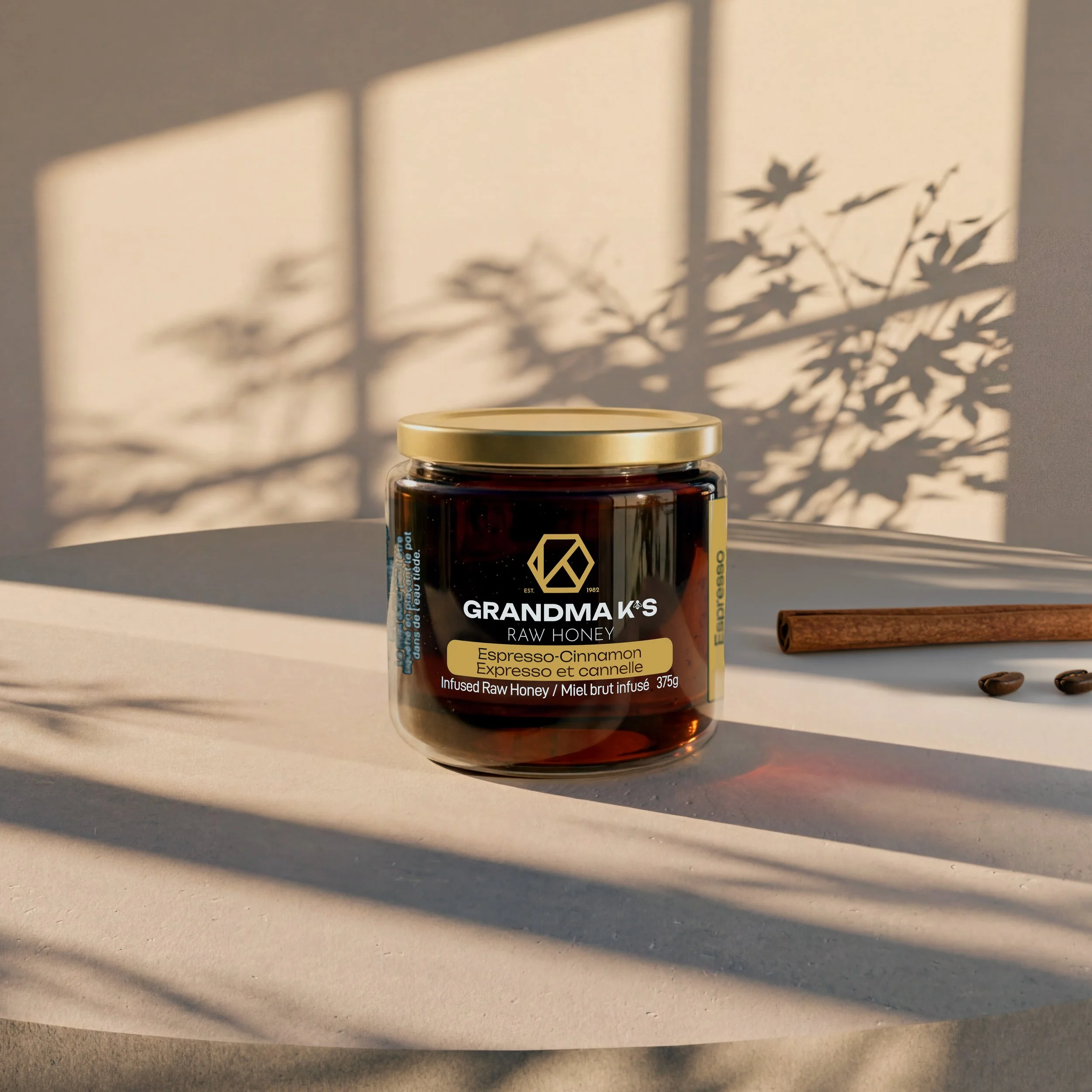 NEW! Espresso + Cinnamon Infused Raw Honey 375g