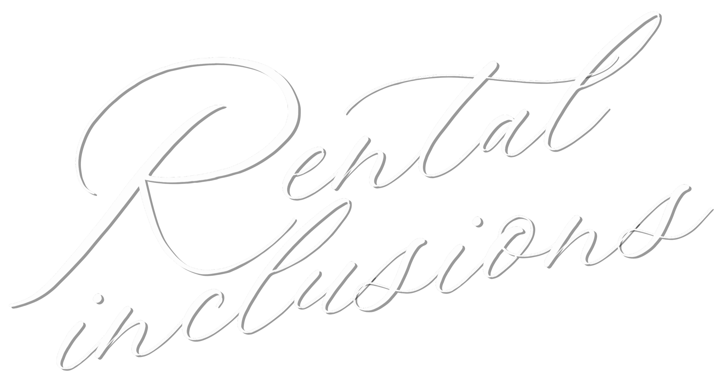 Text reading 'Rental Pavilion' in white cursive font on a black background.