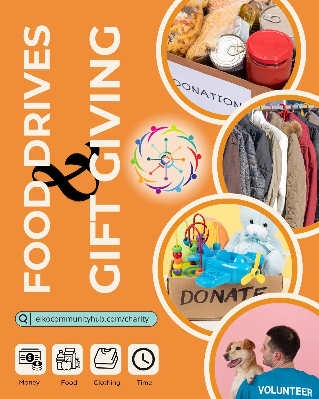 Make a difference right here at home! Elko County is full of people doing good things &mdash; and you can be part of it!  Food drives &ndash; Angel Trees &ndash; Toy Drives &ndash; Coat and Shoe Drives &ndash; Ways to Volunteer and so much more. 

Le