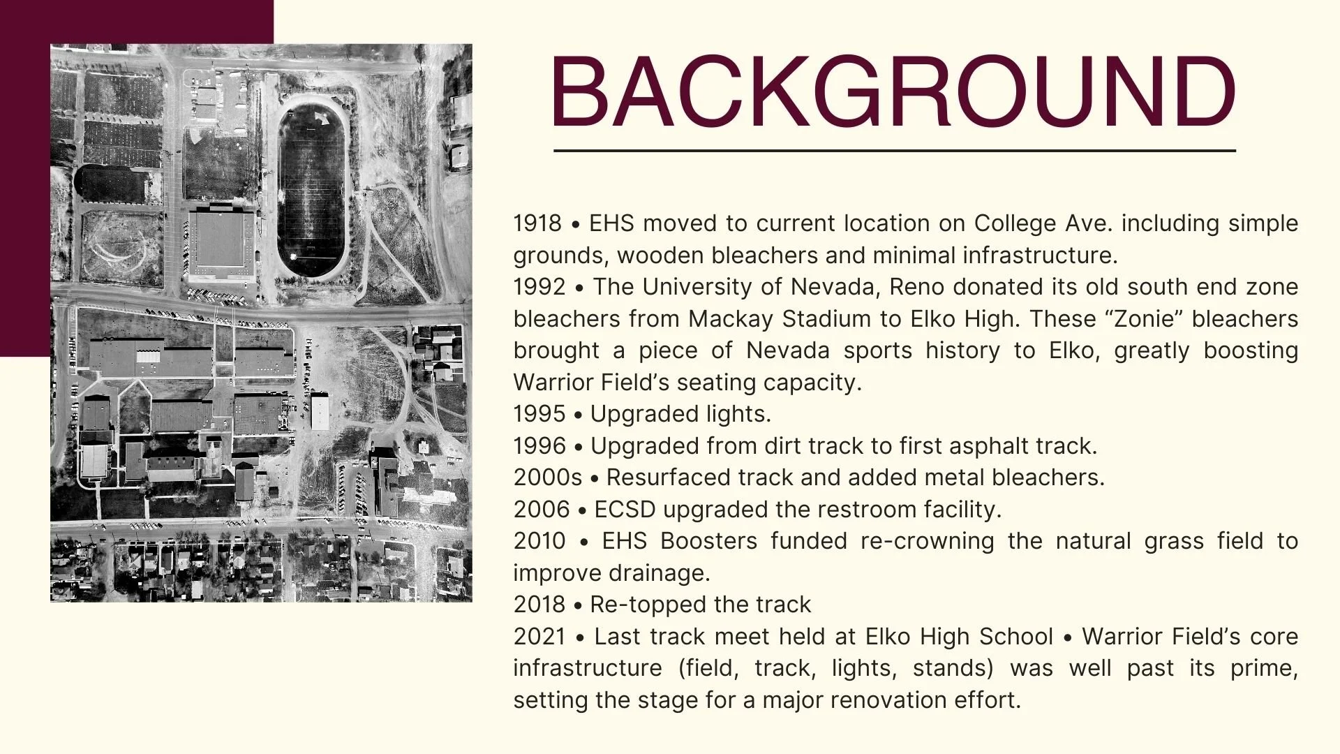 Warrior Field Background and History Elko Nevada