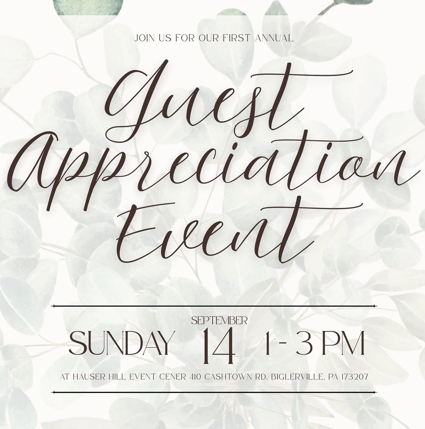 You are warmly invited to our first annual Guest Appreciation event, our way to say thank you for your love and support! 

Whether you&rsquo;ve been with us since the beginning, recently discovered Emerald and Onyx, or you&rsquo;ve shared your suppor