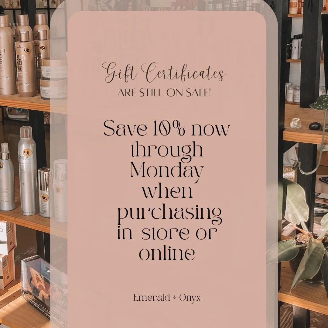 Snag your gift certificates while they're still on sale!!