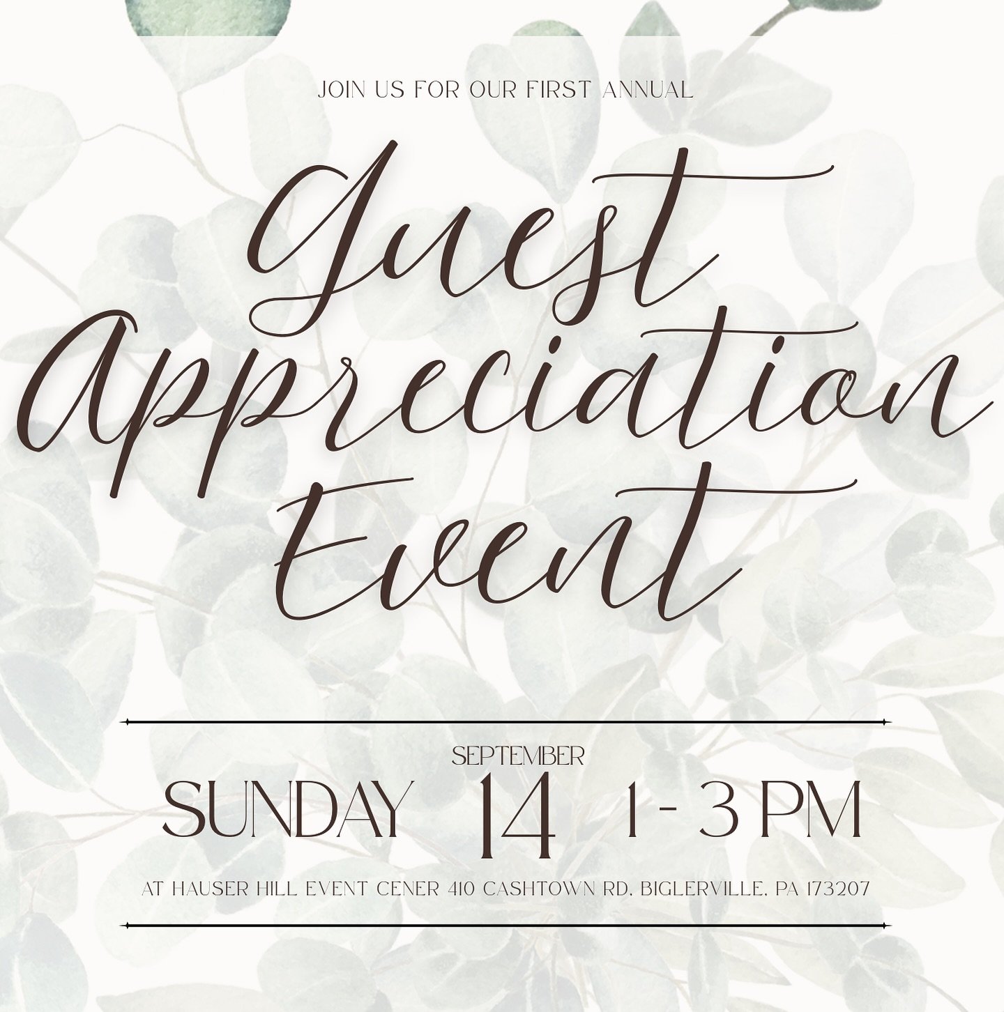 You are warmly invited to our first annual Guest Appreciation event, our way to say thank you for your love and support! 

Whether you&rsquo;ve been with us since the beginning, recently discovered Emerald and Onyx, or you&rsquo;ve shared your suppor