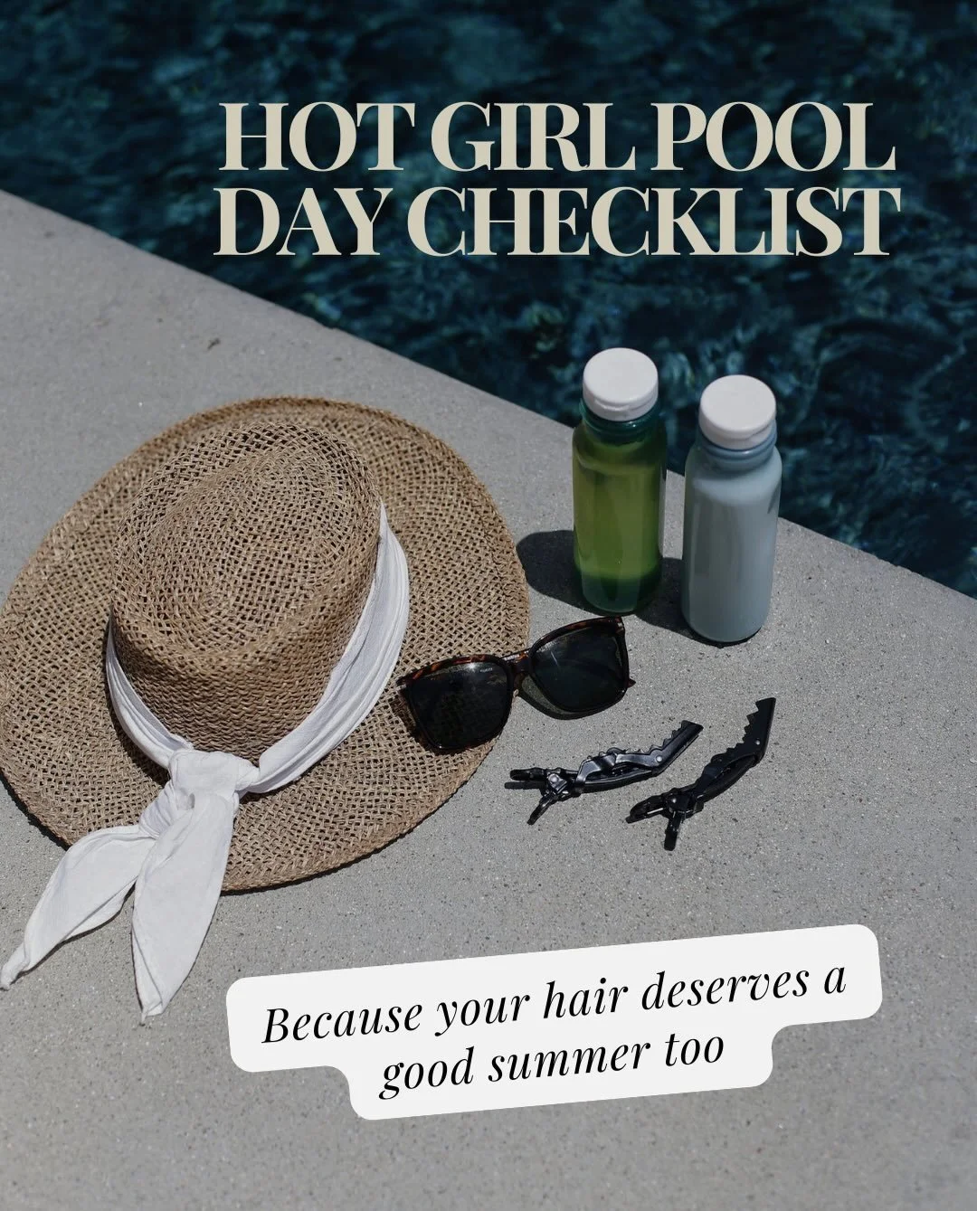 A little PSA for the blondies, brunettes, redheads, and everyone in between: chlorine doesn&rsquo;t care how much you paid for your hair. Save this pool day checklist and protect your investment this summer. ☀️✨🏝️

#emeraldonyxsalon #gettysburgsalon