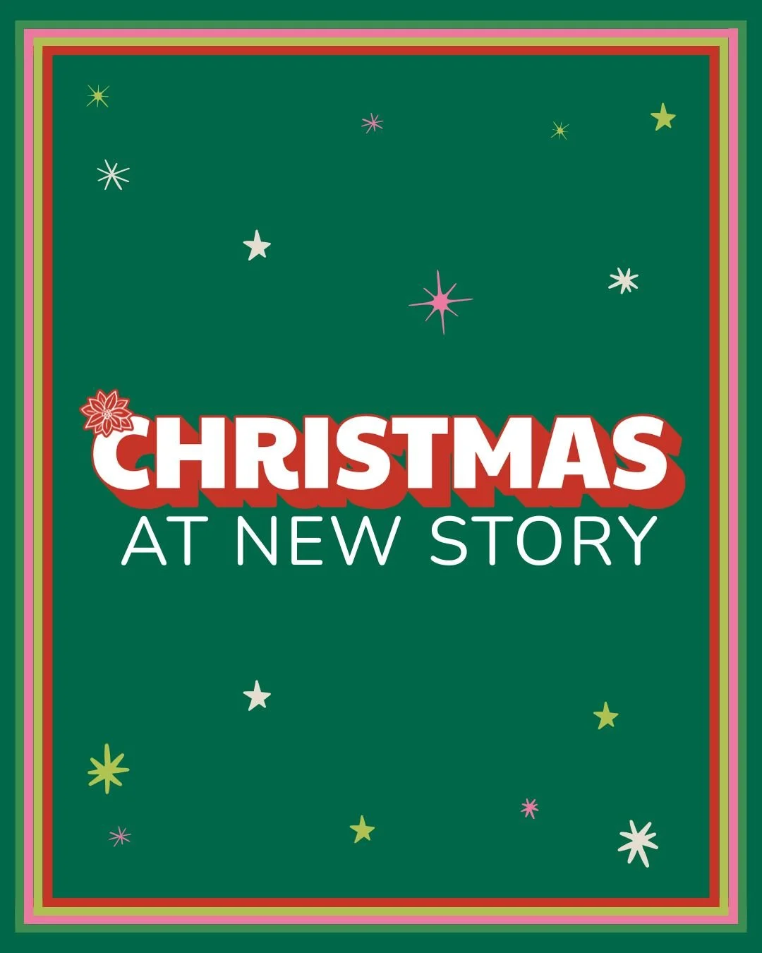 You and your family are invited to join us for Christmas Eve at New Story! 🎄

⭐️ DECEMBER 24 - 1PM | 3PM | 5PM
🎁 110 Valley Park Road, Phoenixville PA

Join us to celebrate the hope, joy, and light of Jesus this season with special worship, a power
