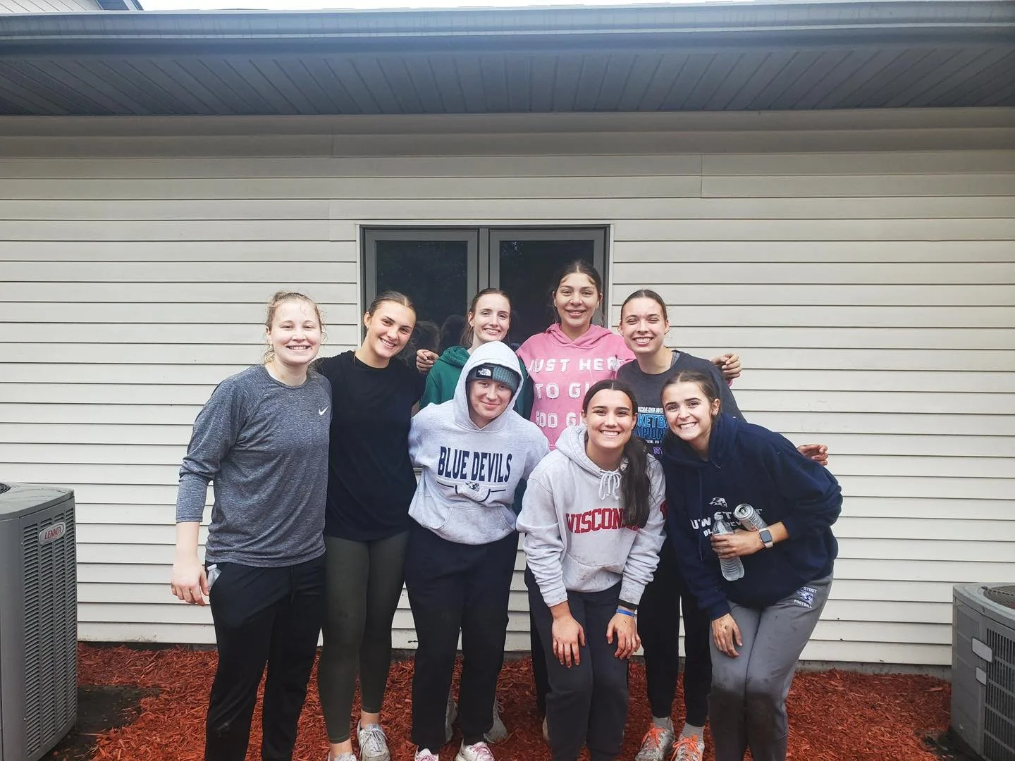 We wanted to take a moment and thank the Stout Women's Basketball Team for all their hard work and help with our landscaping project. 🌱
