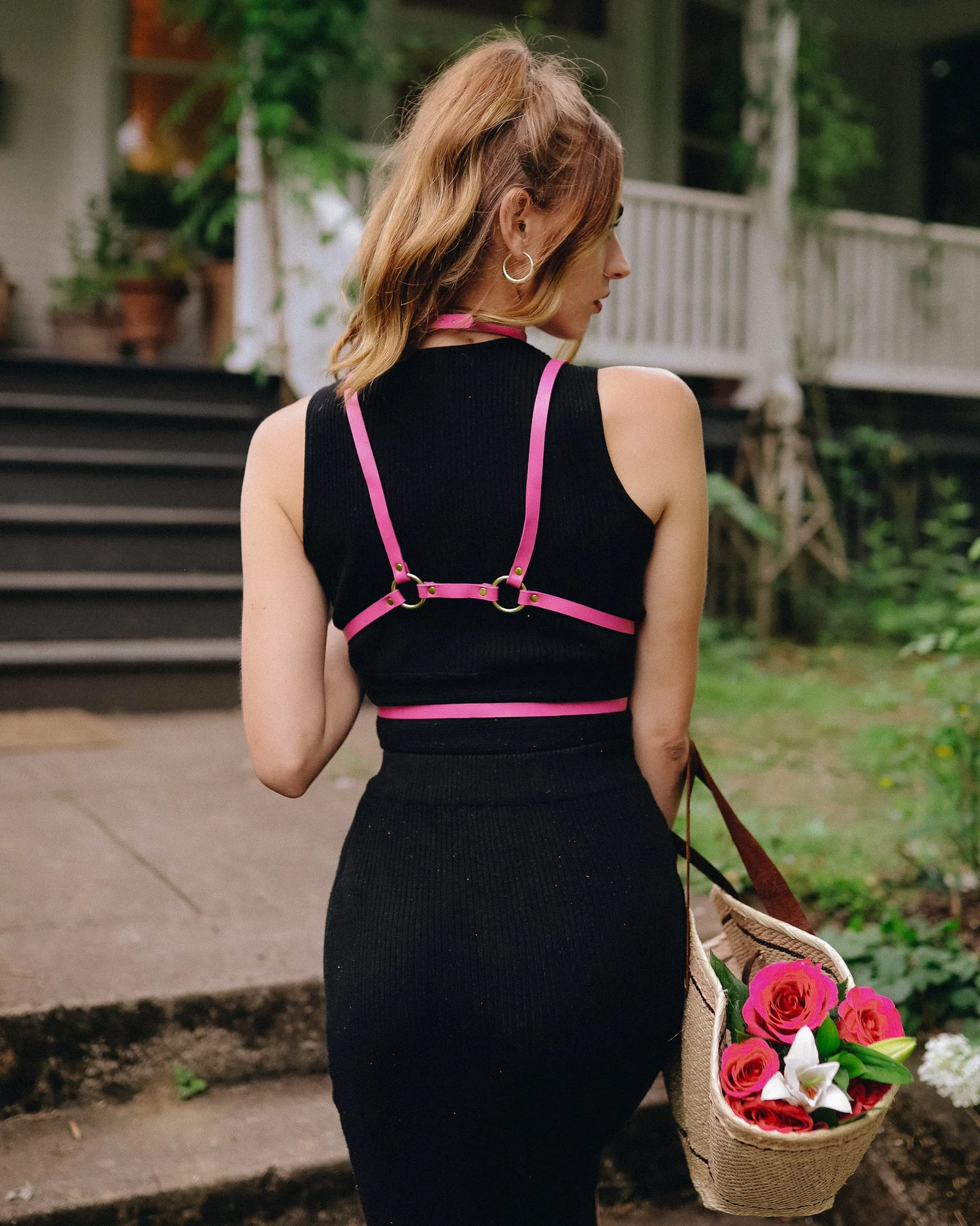 Elvira Buckle Vegan Leather Chest Harness | Cactus Cult  display picture 2