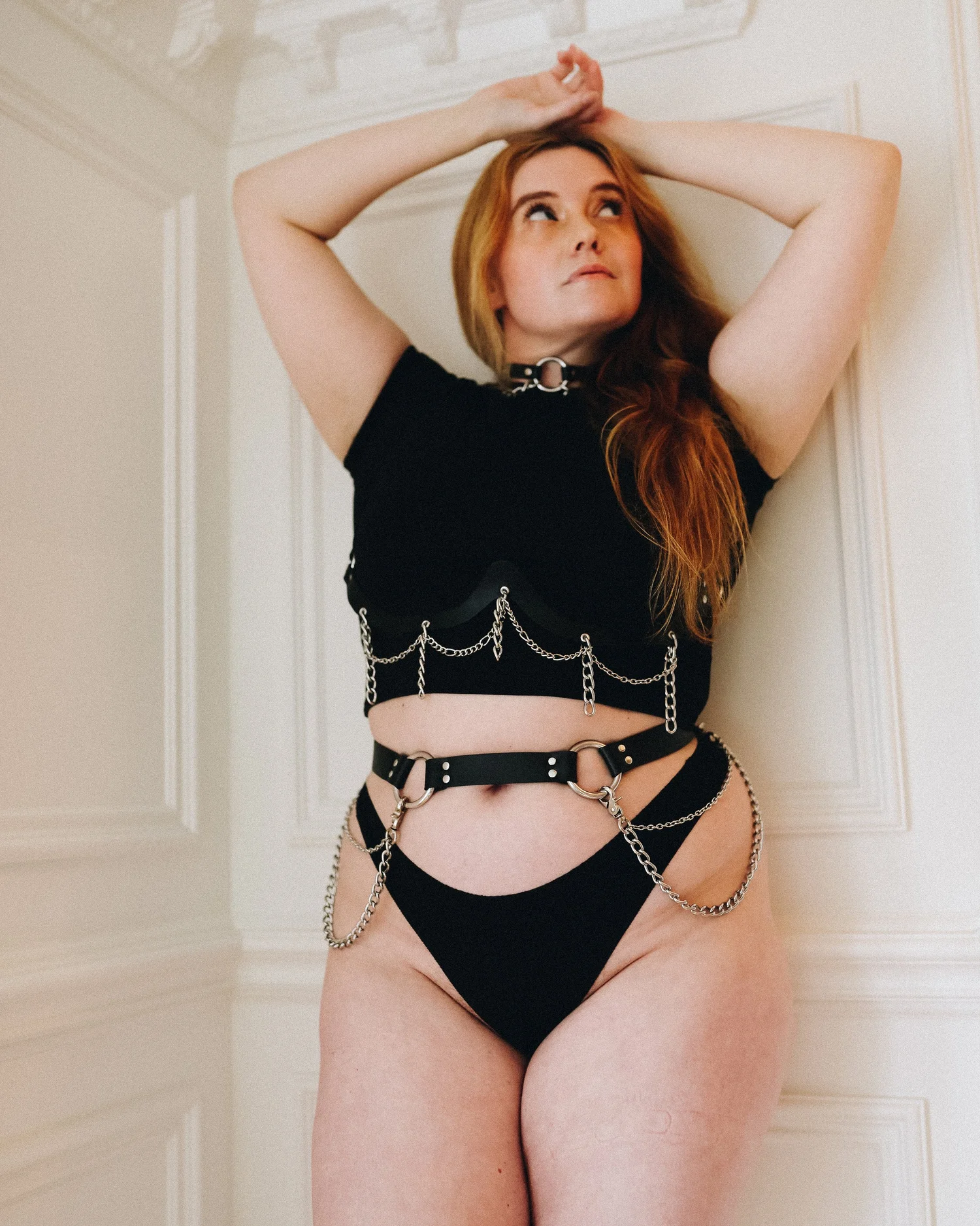 Vegan Leather and Chain Harness Set | Cactus Cult Leather  display picture 3