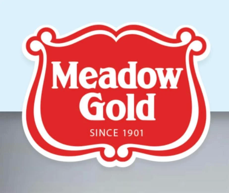Meadow Gold logo in red and white with text 'Since 1901'.