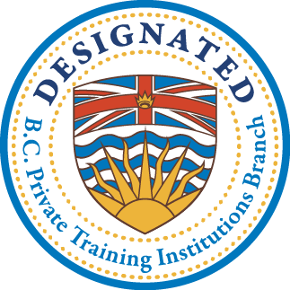 Designated B.C. Private Training Institution certification logo.