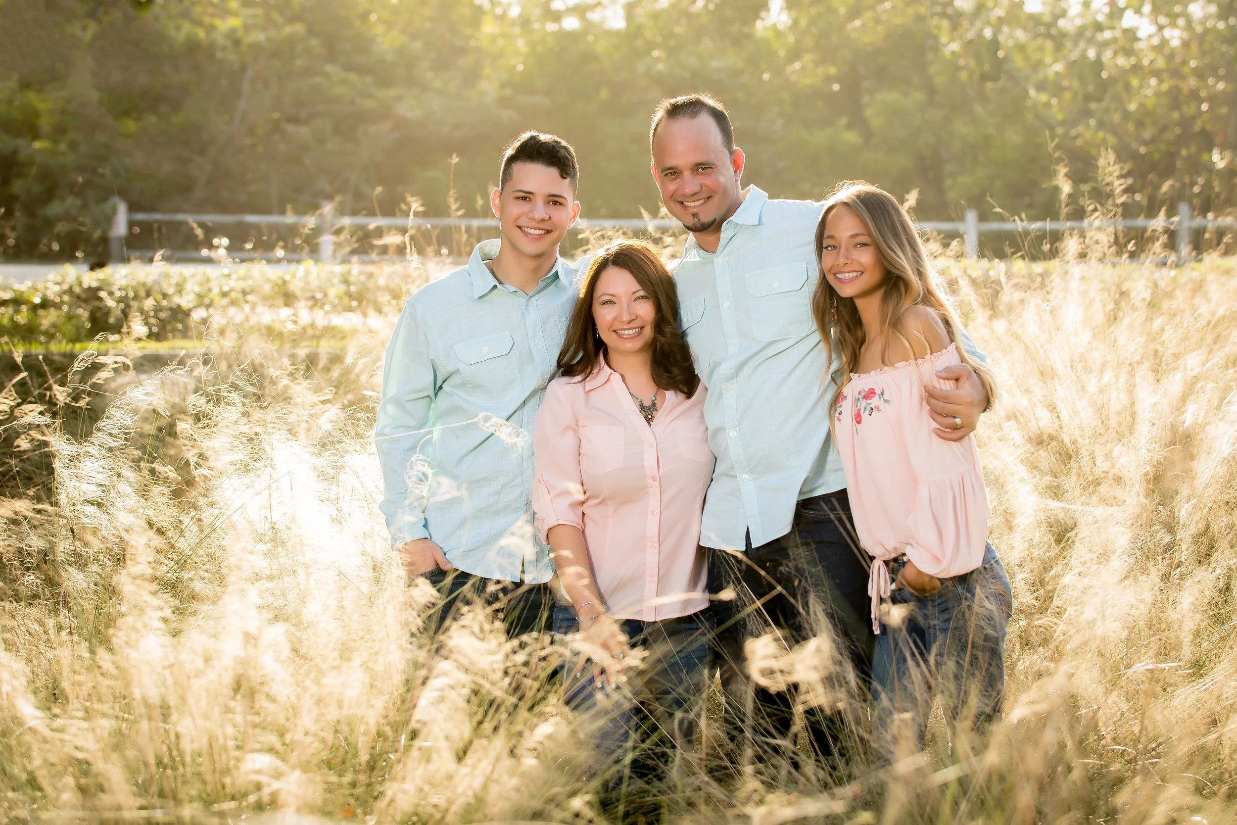 Bill Barbosa Photography Stunning Sun-Filled Field Family Portrait Luxury Beautiful