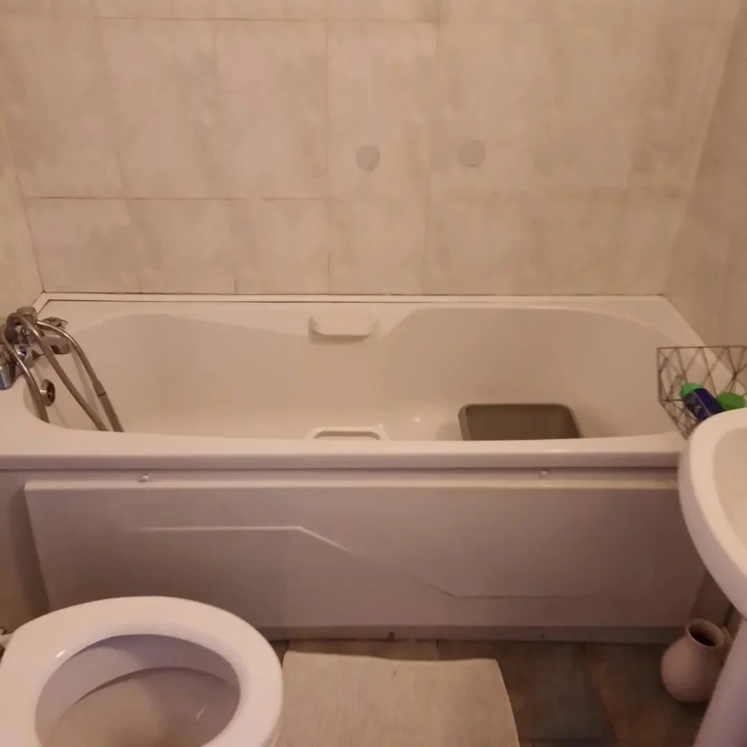 A recent bathroom renovation in Tallaght - a lot of messy pipework had to re routed for this wet room which had to be wheelchair accessible - check out the before and afters