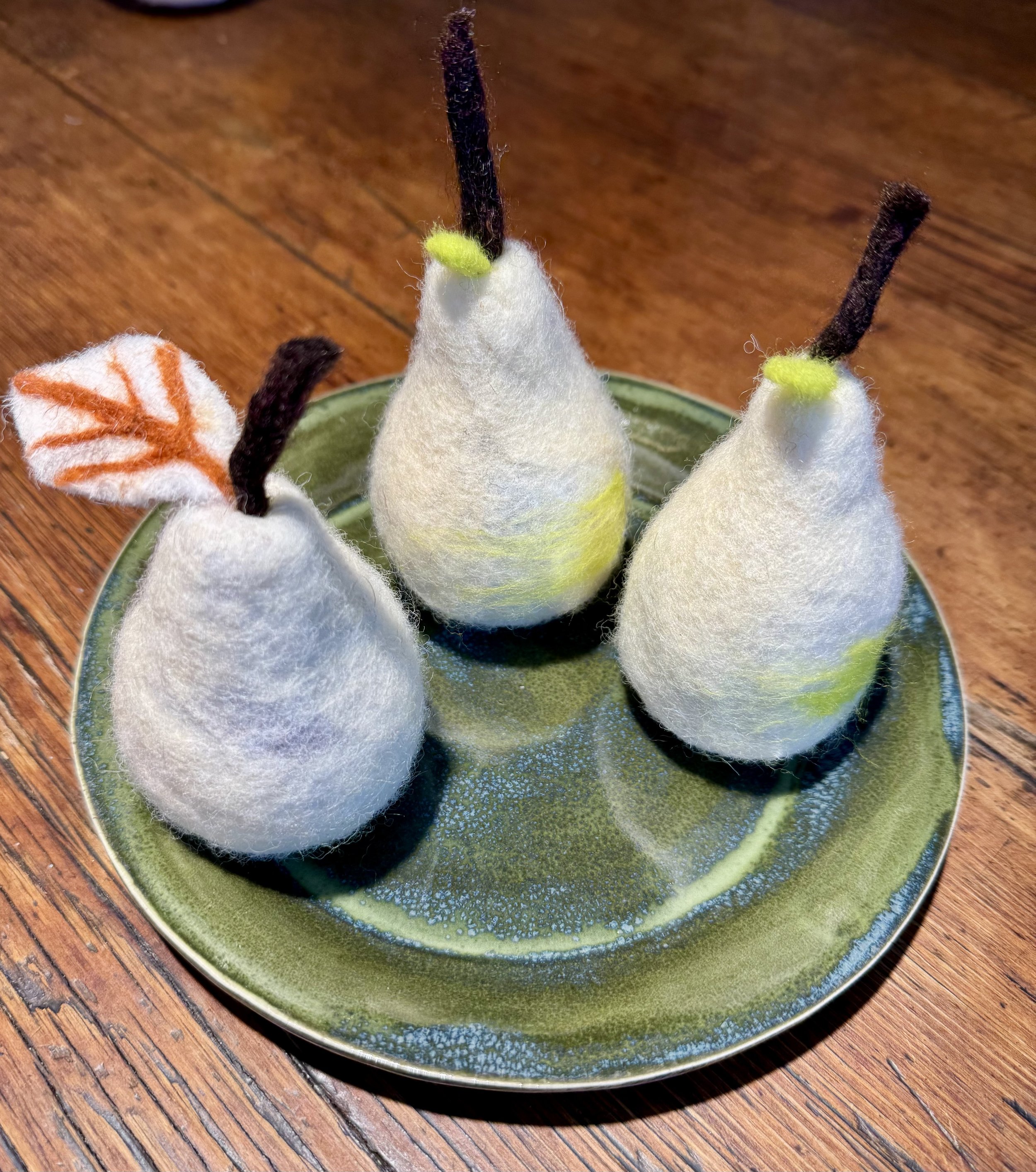 Three Pears - Felted Wool