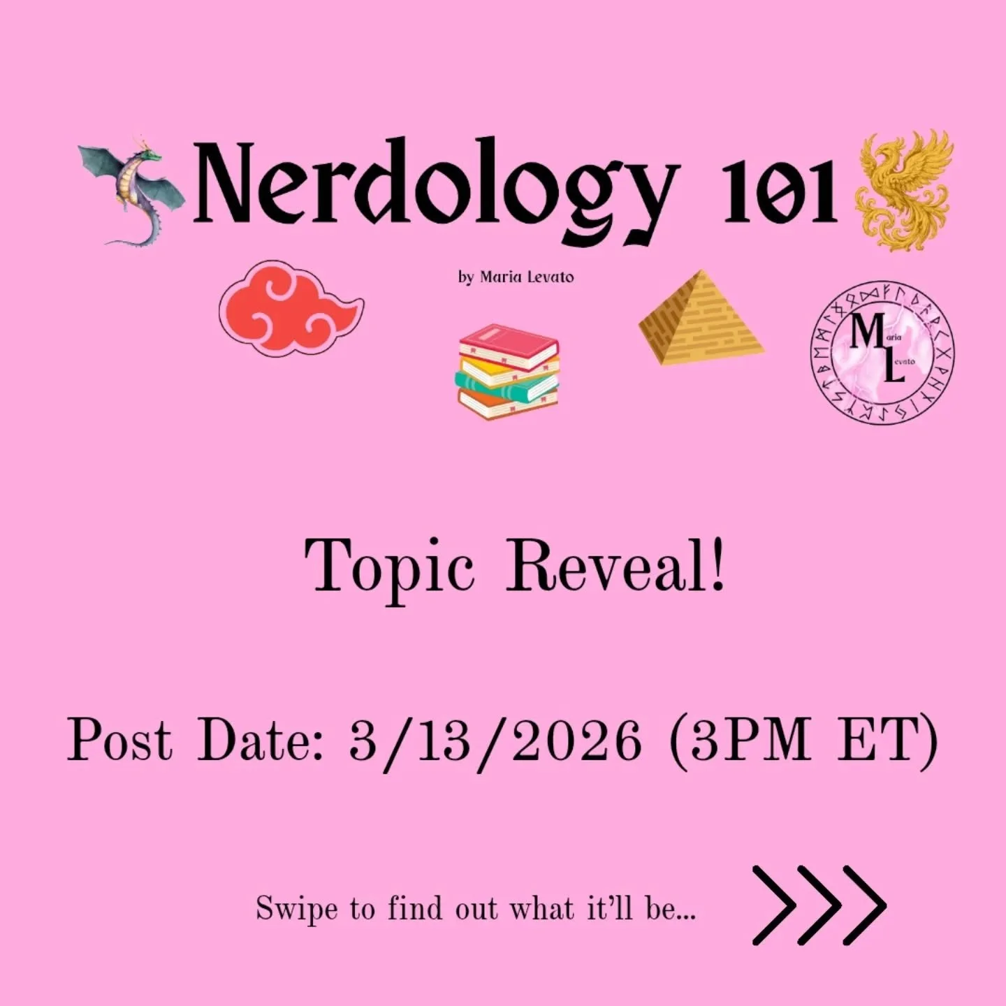 Nerdology 101 Topic Reveal
Post Date: 3/13/2026 at 3PM EST
Topic: Nerd Culture - Level 1

This week on Nerdology 101 I'll be giving some advice on how to start exploring nerdy culture if you're new, but want to get into it. This post will include int