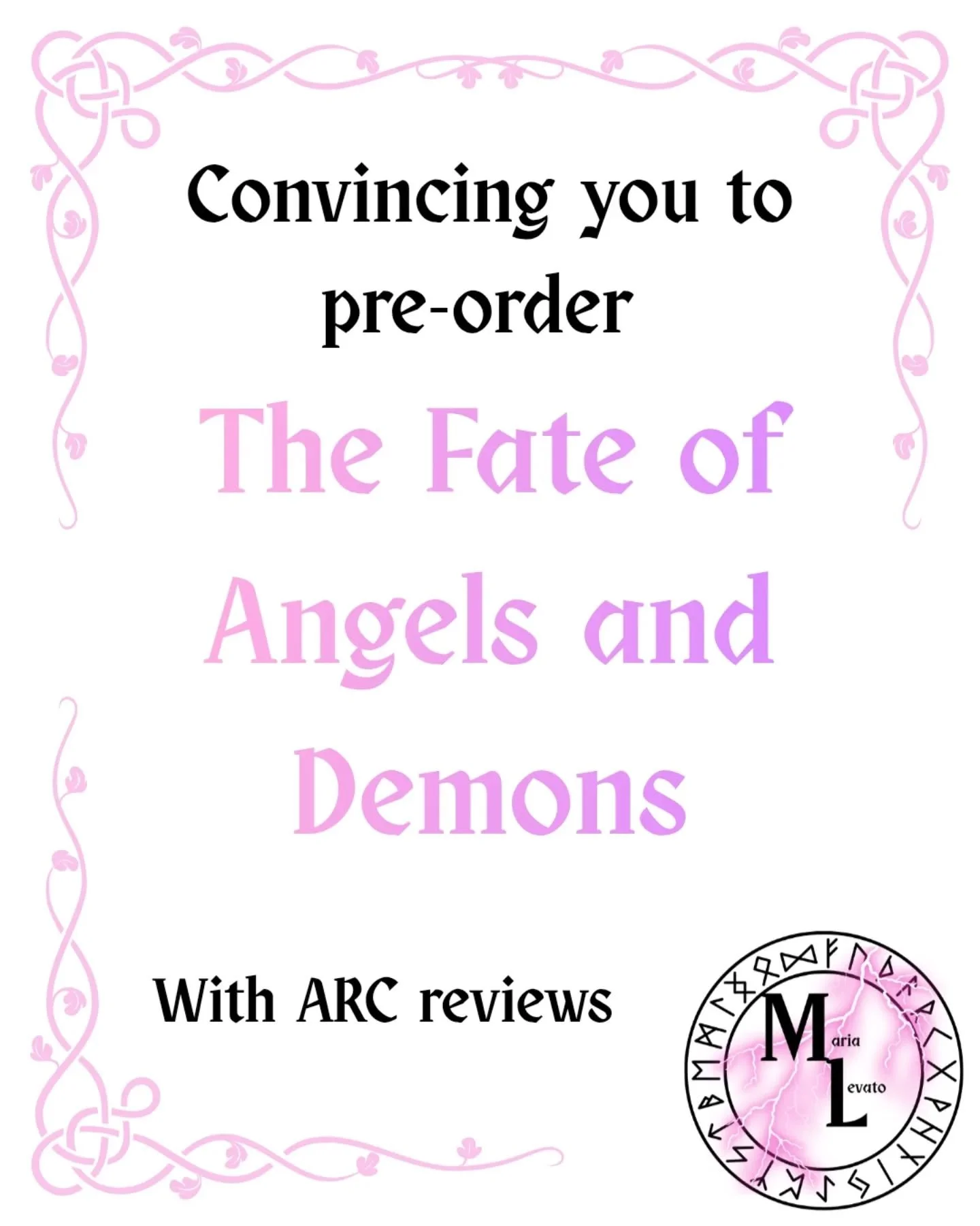 Convincing you to read The Fate of Angels and Demons with ARC reviews!

With my release coming up, I wanted to share some of the reviews my amazing group of ARC readers have left me. If you think my book may be with you, drop by my page and find out 