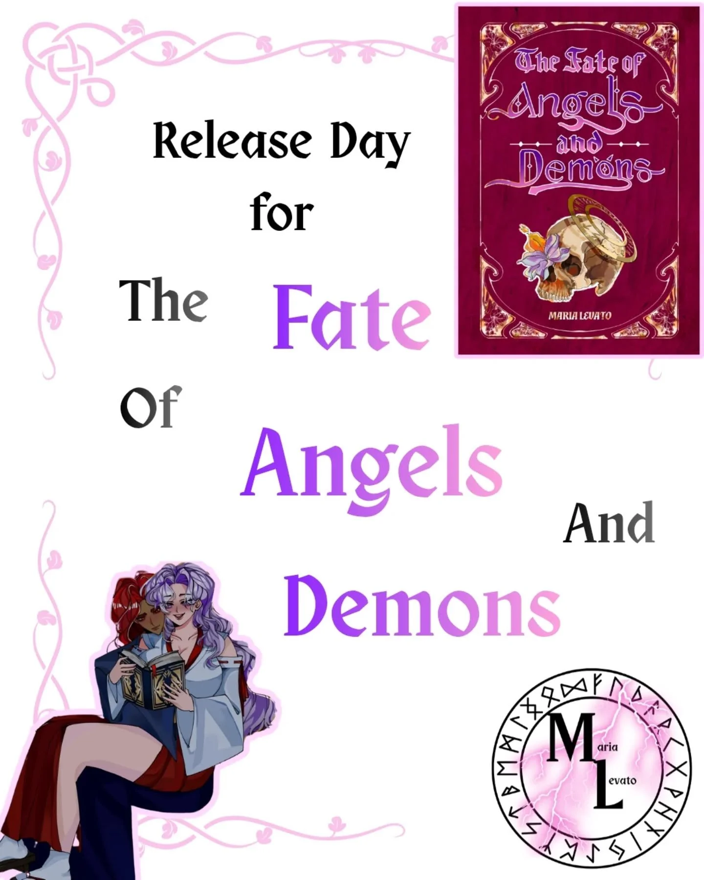 It's release day! The Fate of Angels and Demons is officially on the market! Swipe through this carousel for your sneak peak at it. Like, share, save, engage, order, and review to show your support. You can find the relevant info on my page, so come 