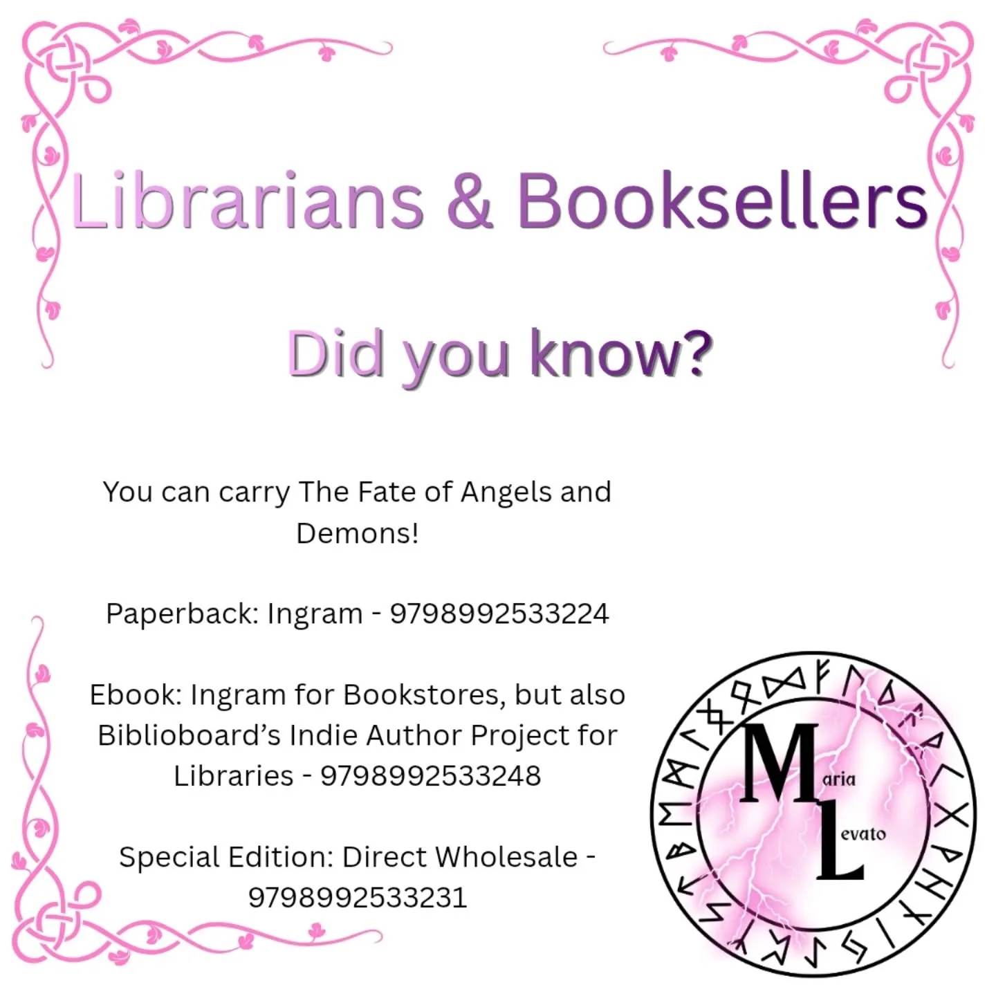 Yup! You're all set, #librariansofinstagram and #bookstoresofinstagram . The Fate of Angels and Demons is accessible to you. Can't wait to see your orders! 

#bookgram #darkromantasy #bookfyp