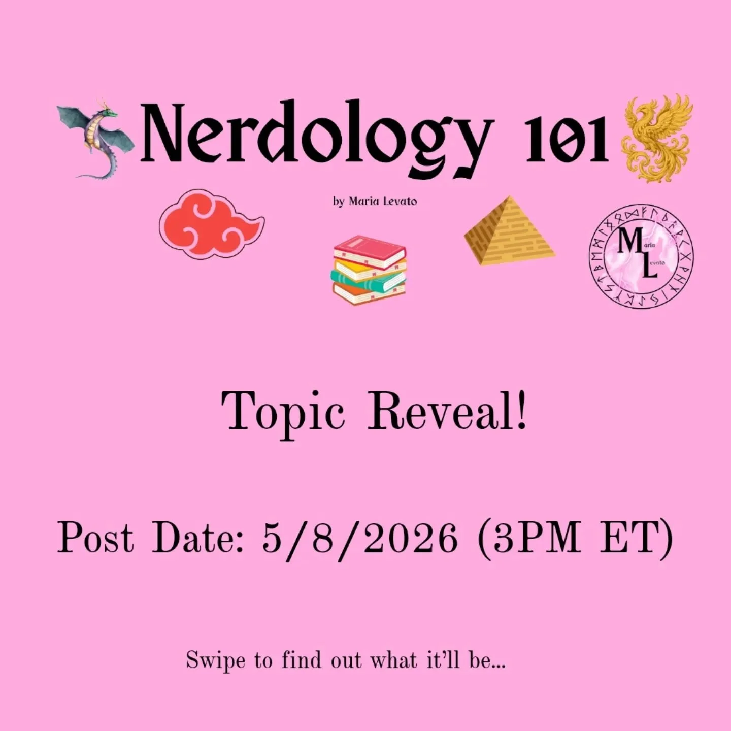 Nerdology 101 Topic Reveal
Post Date: 5/8/2026 at 3PM EST
Topic: Word Choice

Hey loves! Let's talk about it. When writing about demons, gods, angels, and monsters, how do I go about choosing the right words to describe them? Find out next week on Ne
