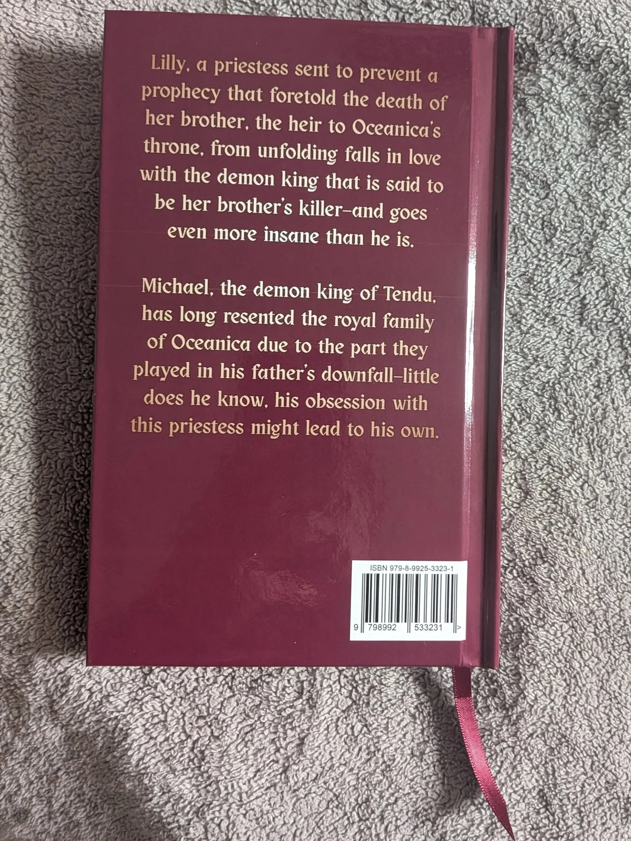 The Fate of Angels and Demons by Maria Levato (Special Edition Hardcover) - Back Cover