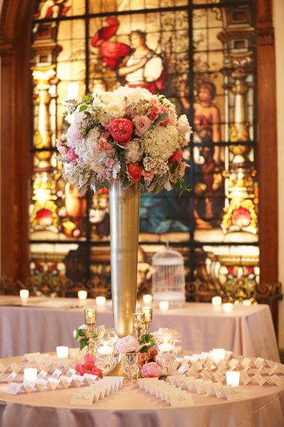 48.-Germania-Place-Wedding.-Kenny-Kim-Photography.-Sweetchic-Events.-Vale-of-Enna.-Escort-Card-Table.-Large-Gold-Trumpet-Vase-with-large-lush-white-blush-floral..jpg