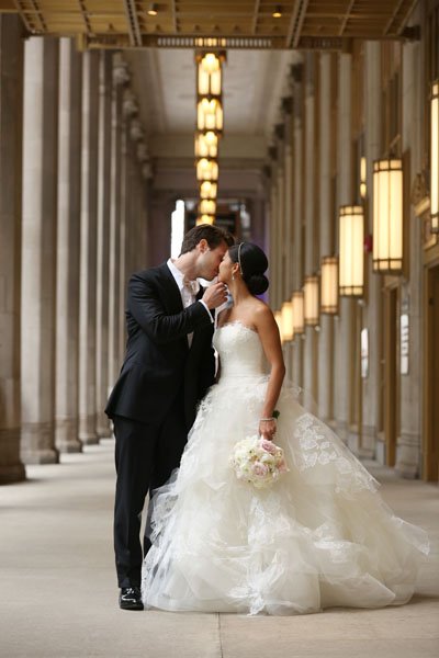 30.-Germania-Place-Wedding.-Kenny-Kim-Photography.-Sweetchic-Events.-Civic-Opera-House.-Classic-Bride-and-Groom-Kiss..jpg