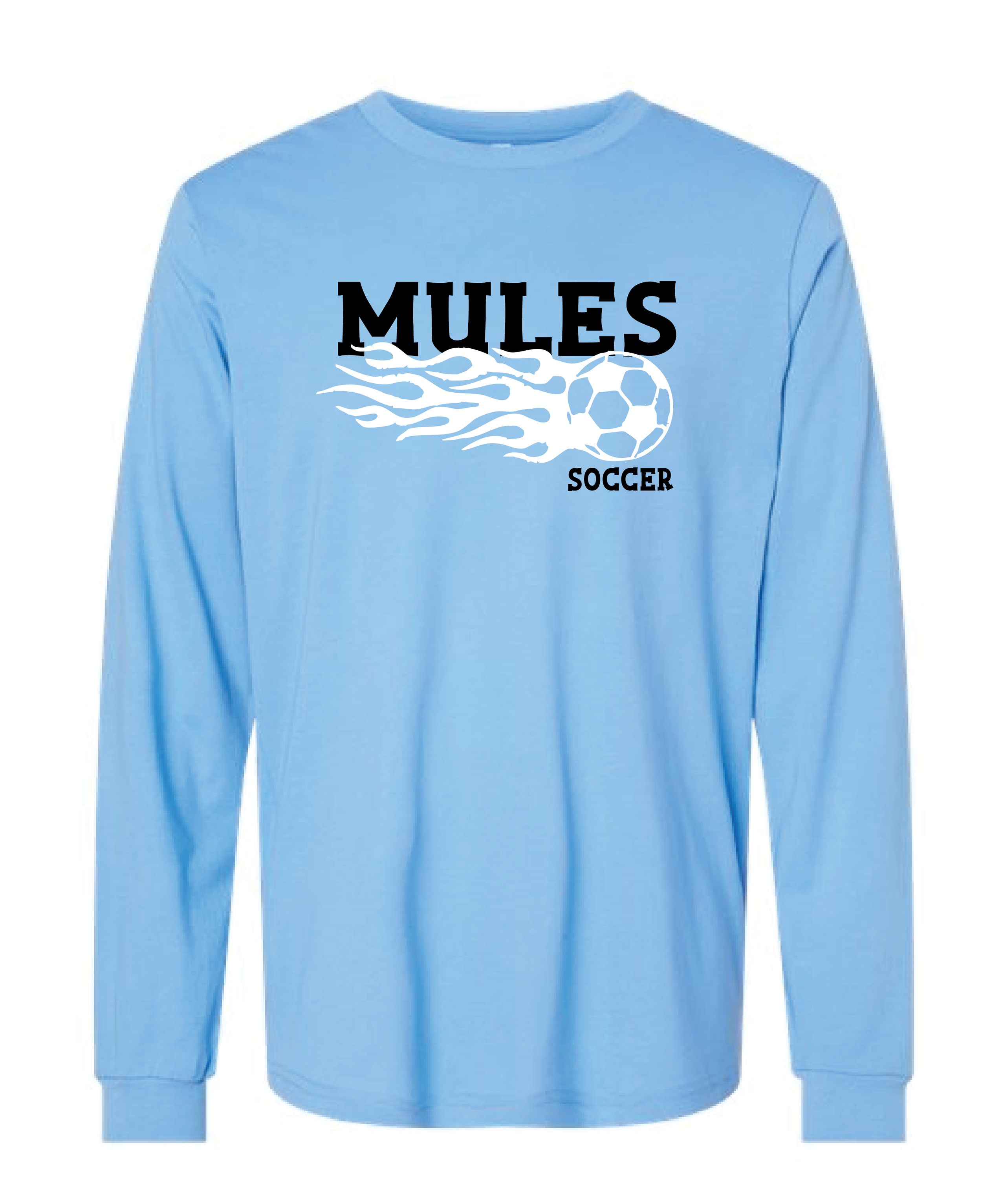 Mules Socer Long Sleeve Tee in Blue(3501)