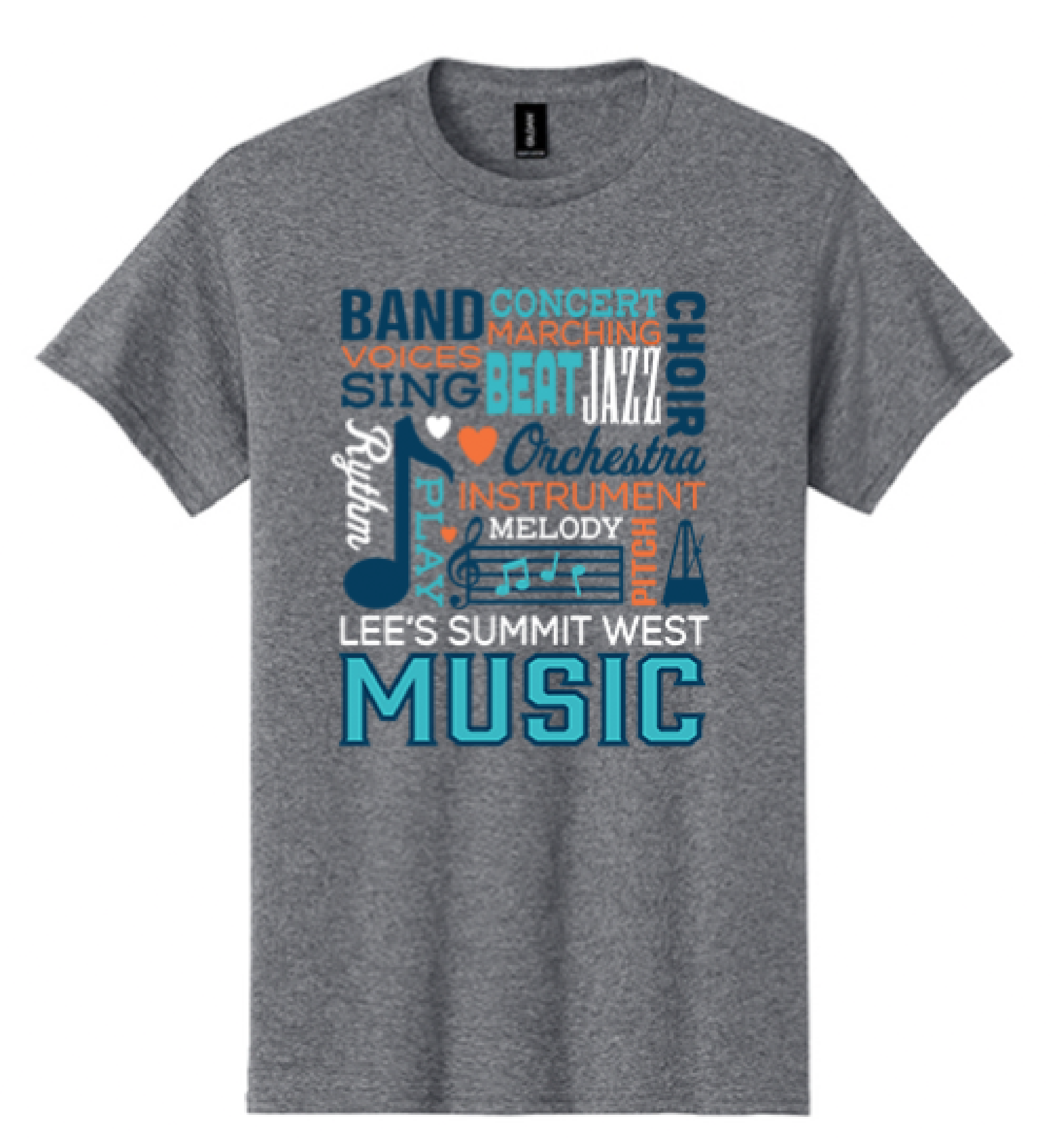 LSW Music Words in Gray (3001cvc)