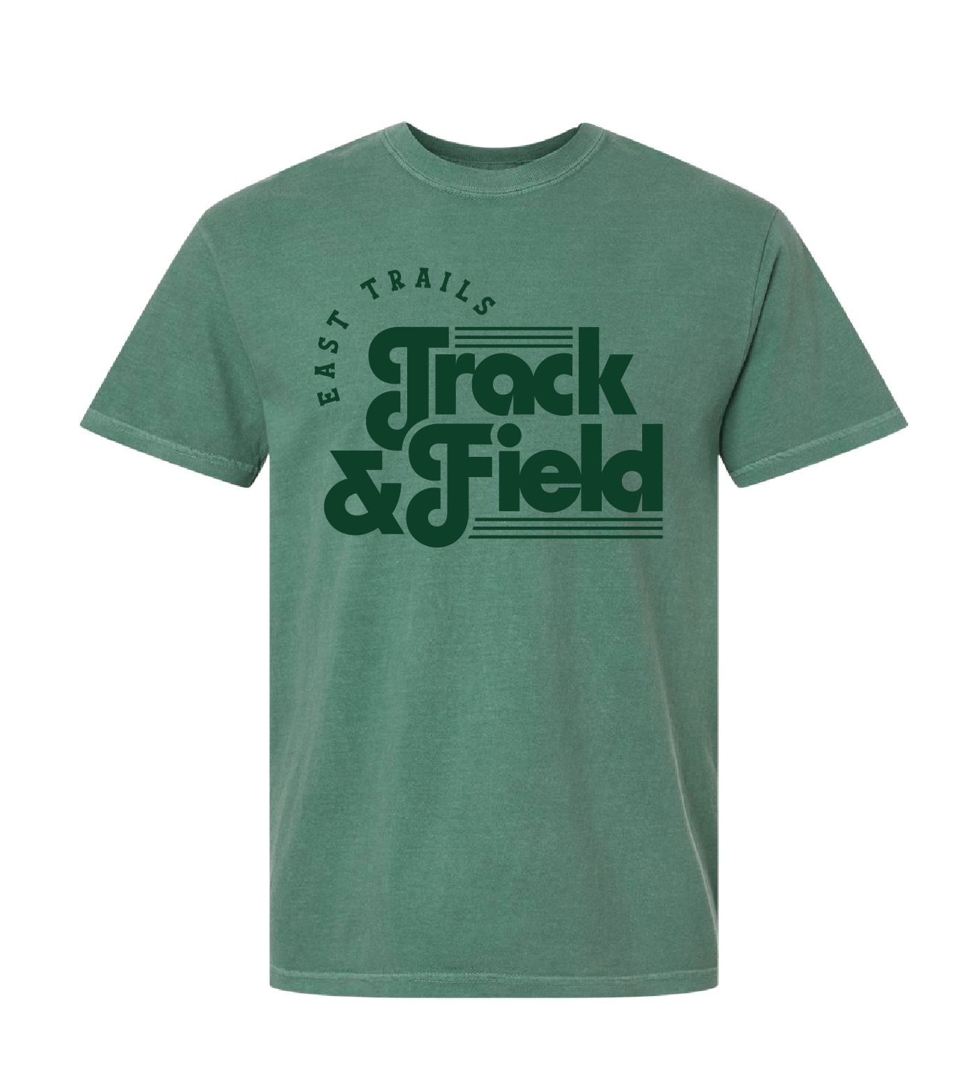 East Trails Track and Field Green Tee (1717)