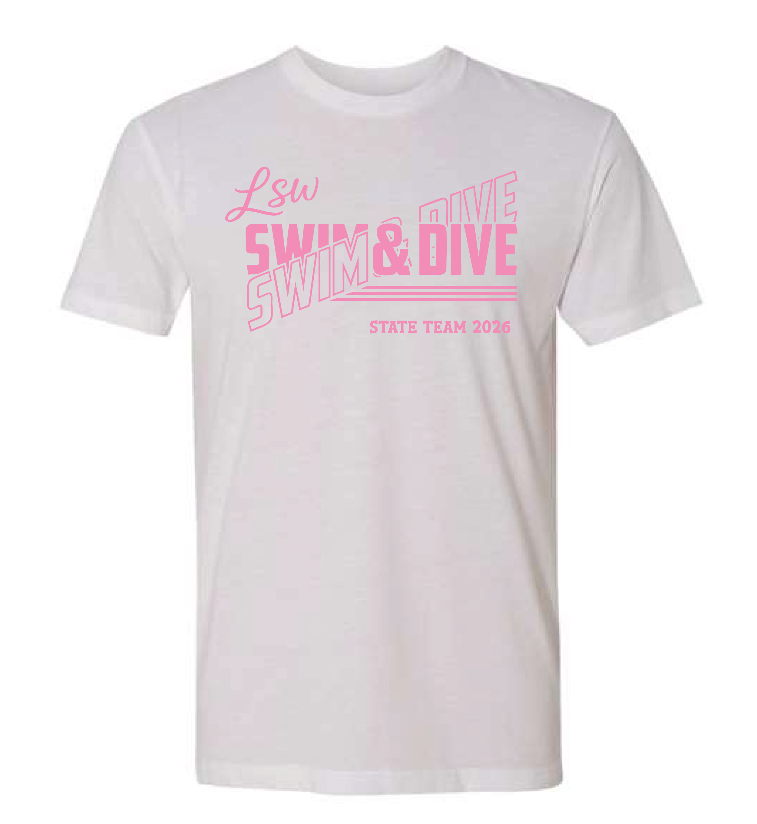 LSW Girls State Swim Team 2026 Tee in White