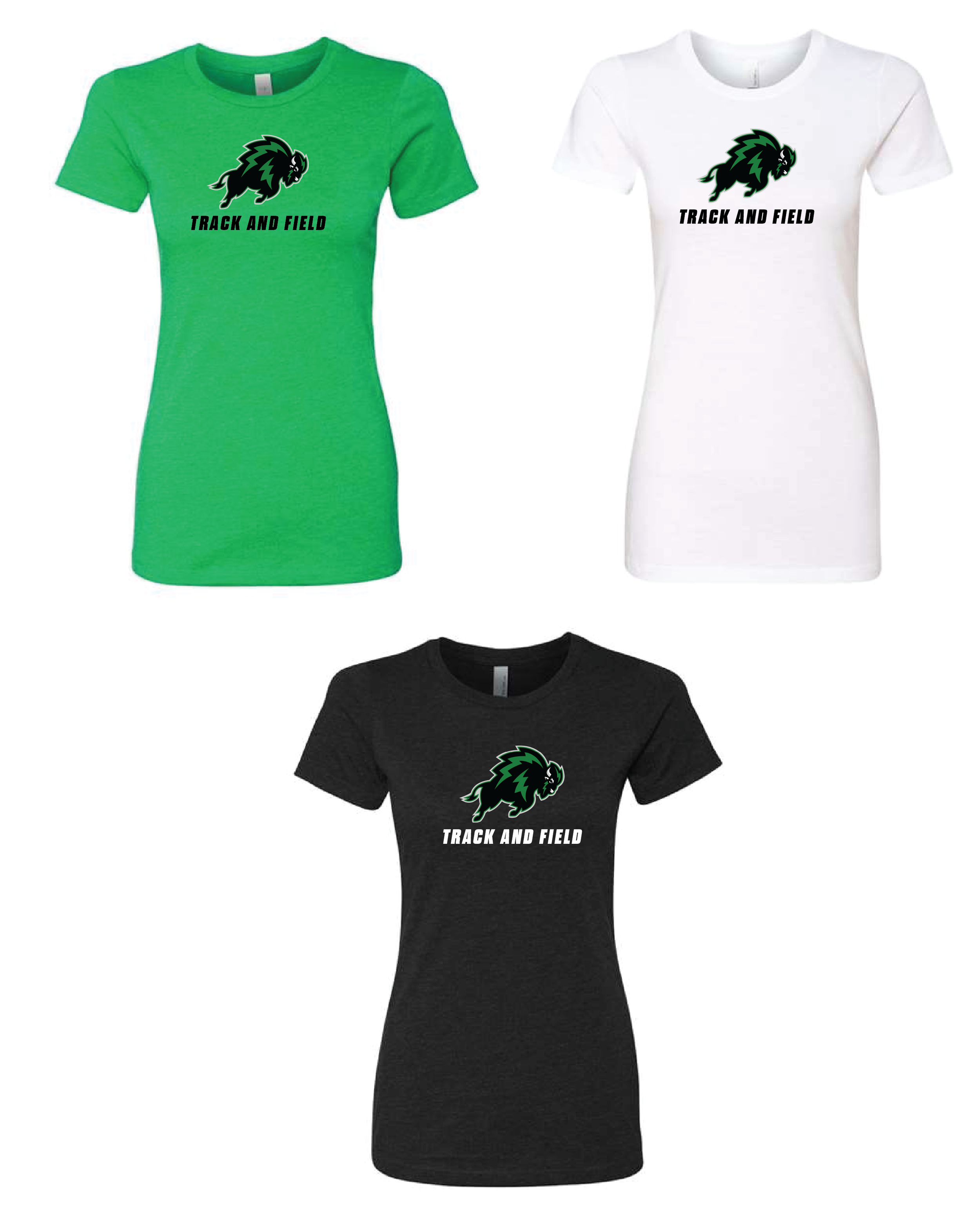 Bison Track and Field Womens Tee (6610)