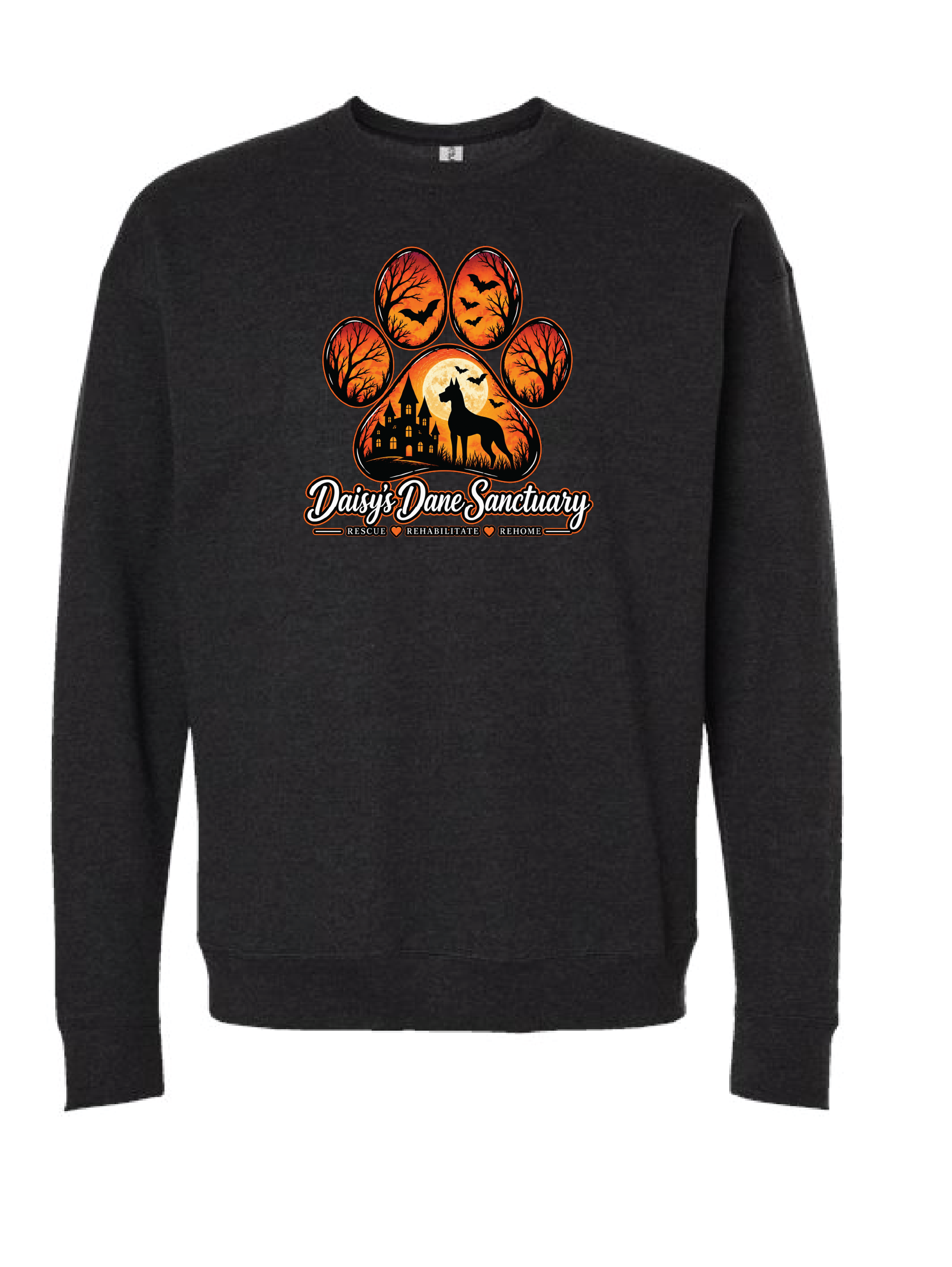 DDS Black Crewneck Halloween Paw (340)