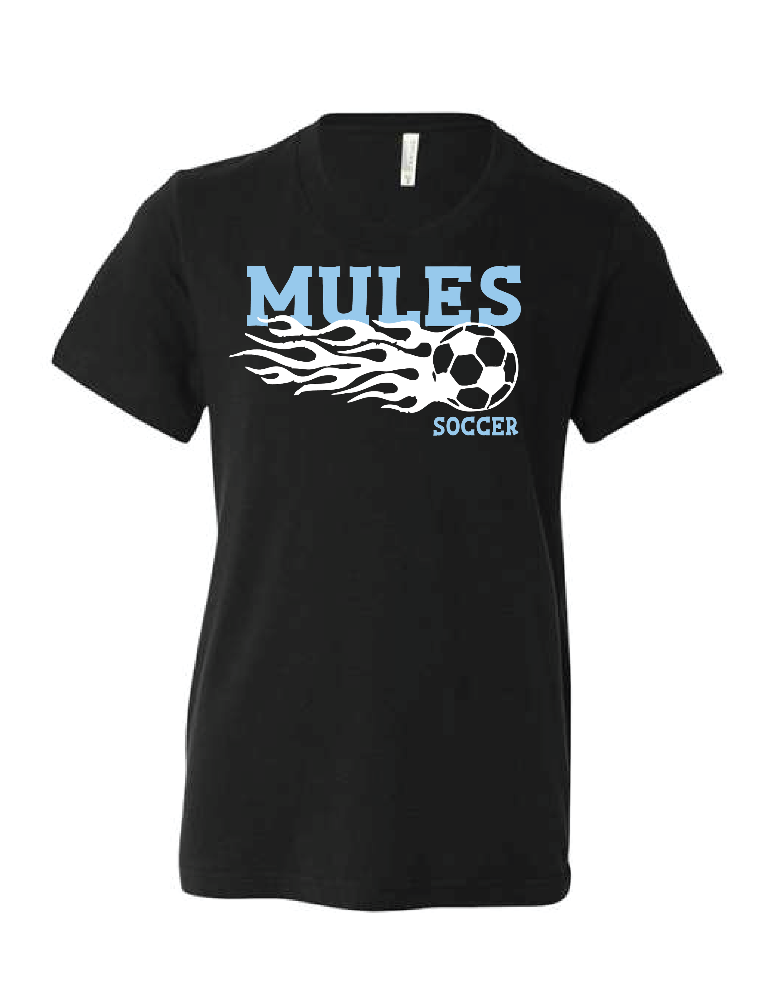 Mules Soccer Black Tee (3001)