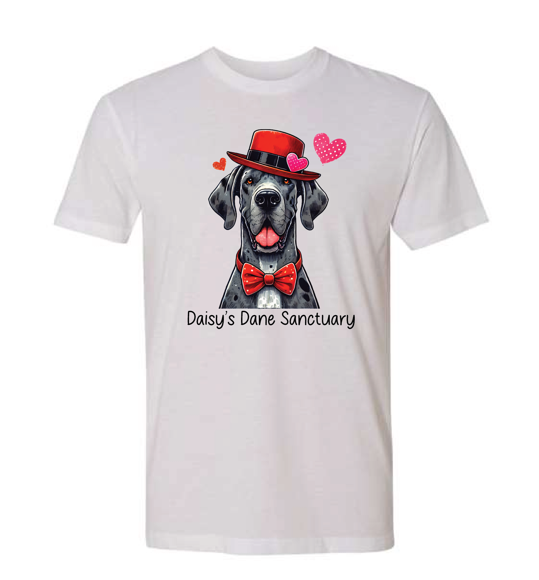 DDS Great Dane in a Hat White Tee (6410)